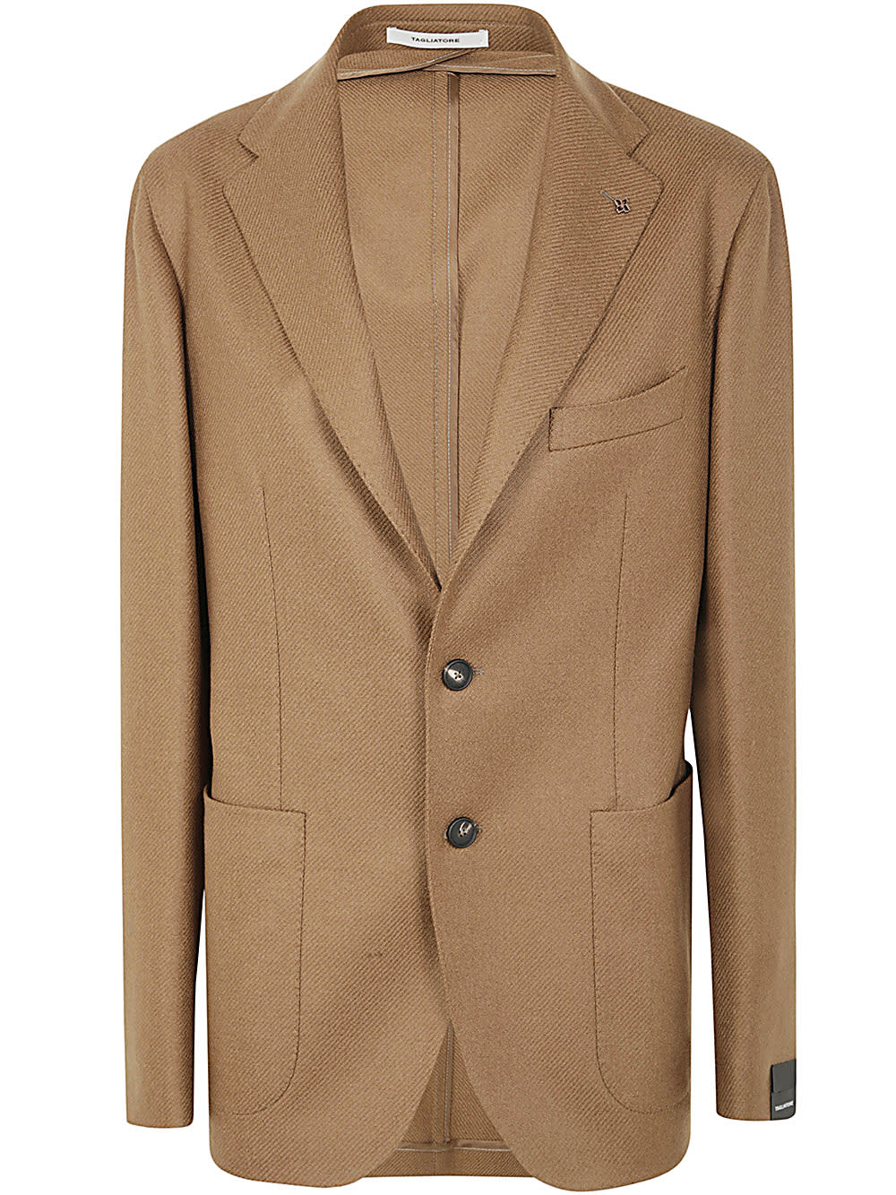 Shop Tagliatore Classic Jacket In Dark Camel