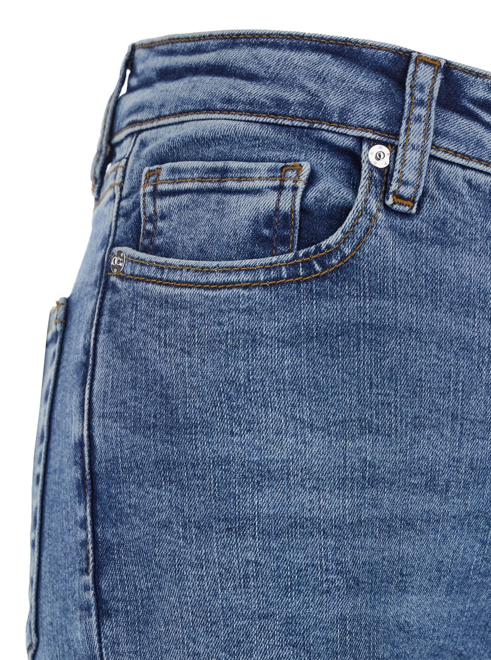FRAME LE MINI BOOT BLUE JEANS WITH FLARED LEG IN COTTON BLEND WOMAN