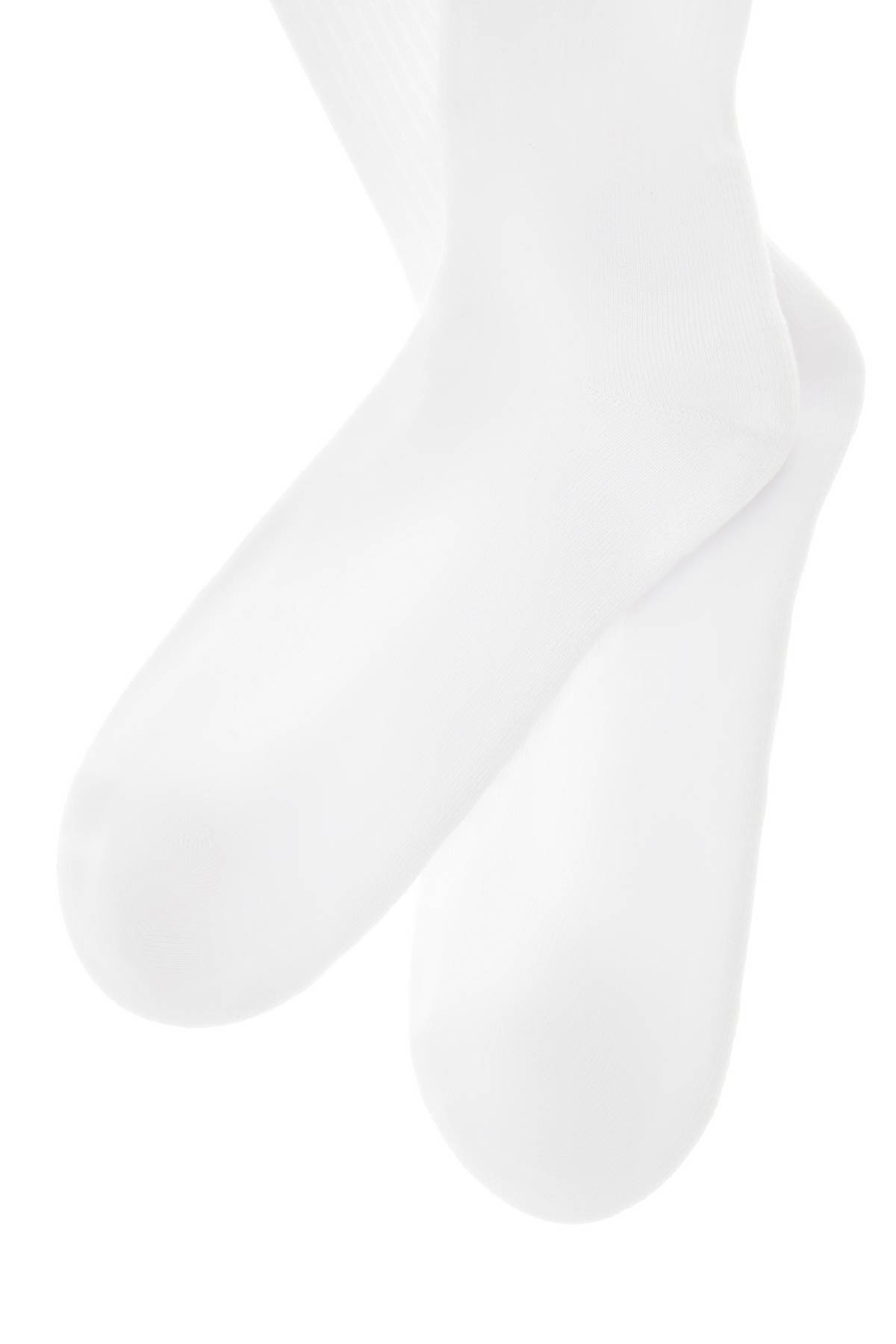Shop Drôle De Monsieur Logoed Socks In White (white)