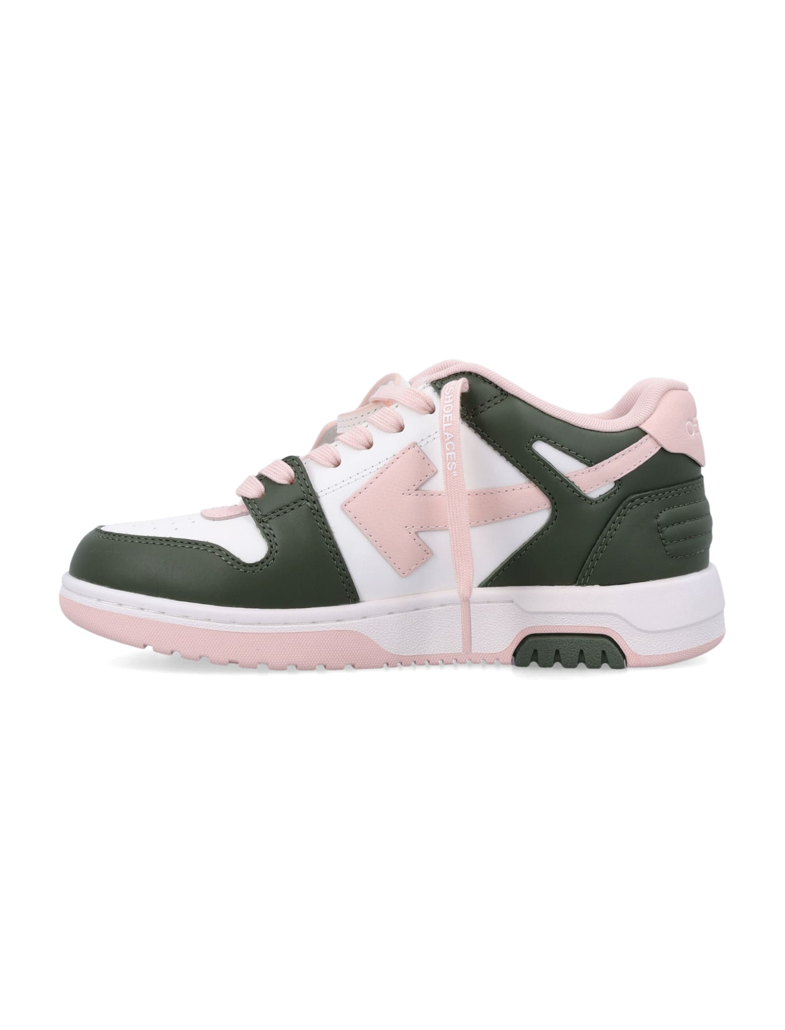 Shop Off-white Out Of Office Woman Sneakers In Military Grey Pink