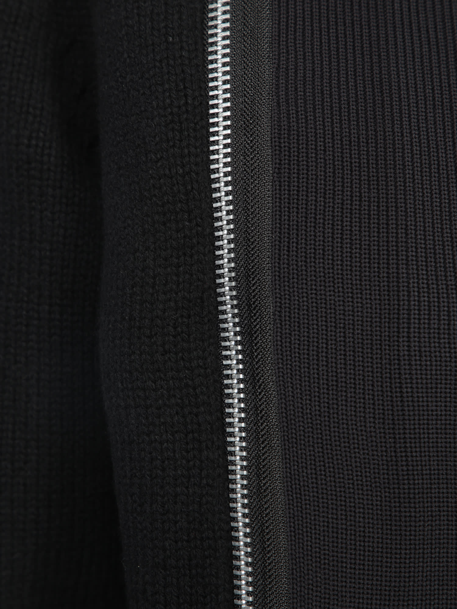 Shop Sacai Black Knit Zip Cardigan