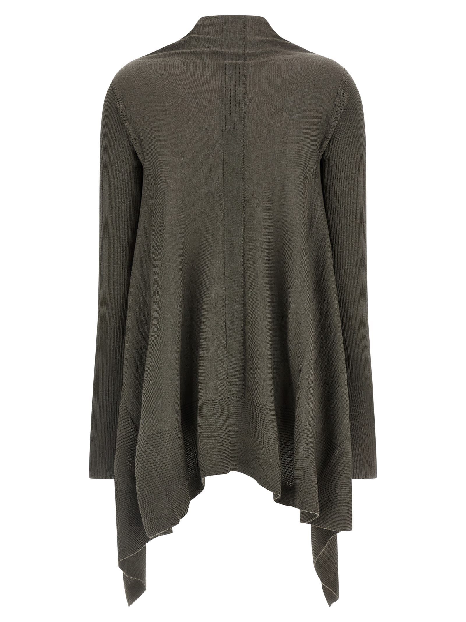 Rick Owens Grey Medium Wrap Cardigan In Green