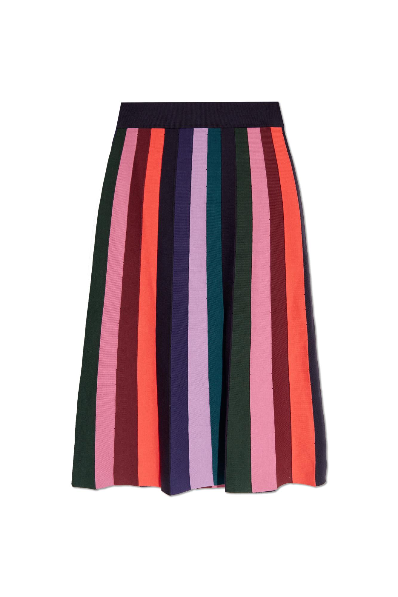 Shop Paul Smith Ps Striped Skirt In Multicolor