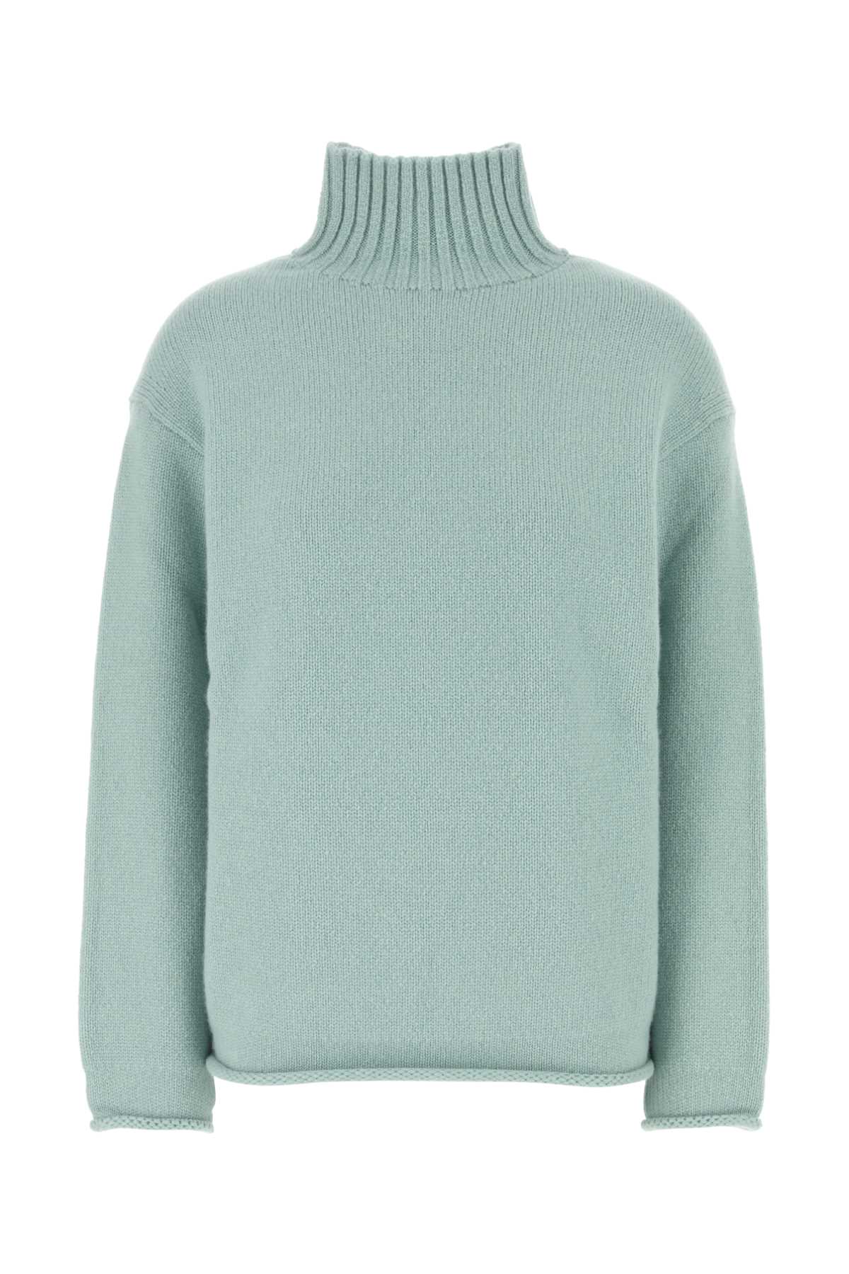 Shop Bottega Veneta Sea Green Cashmere Sweater In Mint