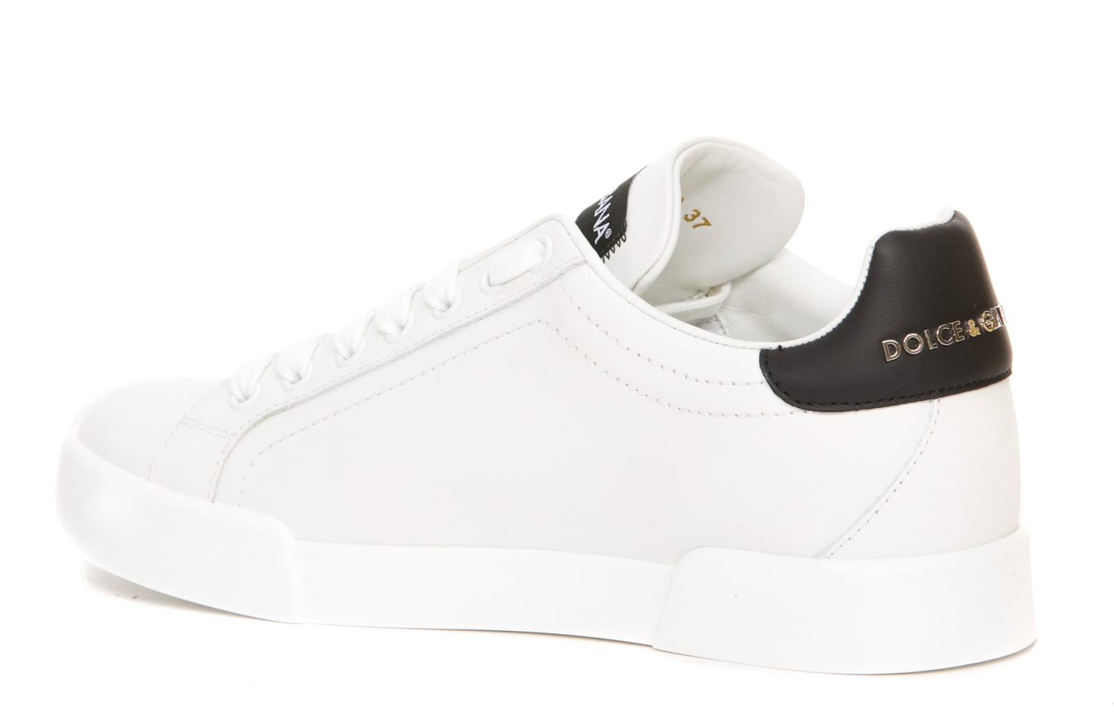 Shop Dolce & Gabbana Portofino Sneakers In Bianco/nero