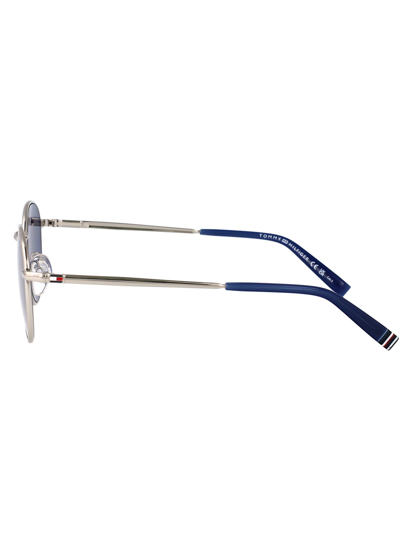 Tommy Hilfiger Palladium Stainless Steel Sunglasses In Blue