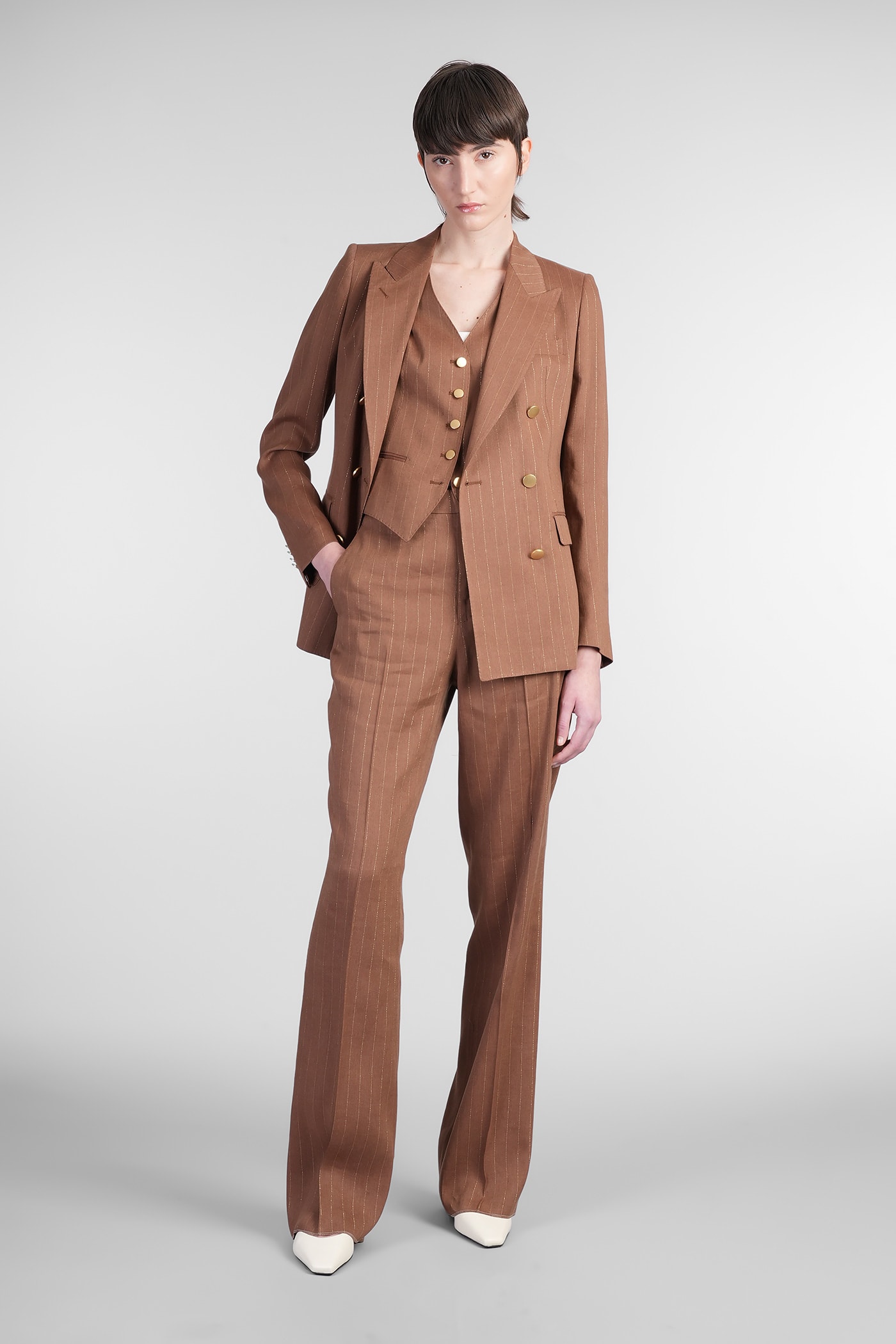 Tagliatore T-parigi10bad In Brown Silk