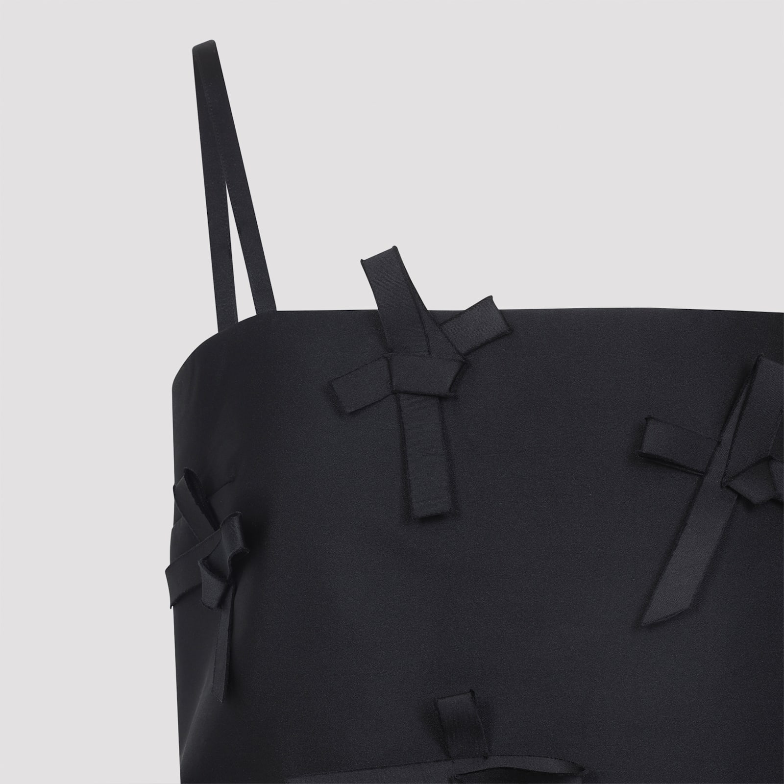 Jil Sander A-line Mini Dress Featuring Spaghetti Straps In Black
