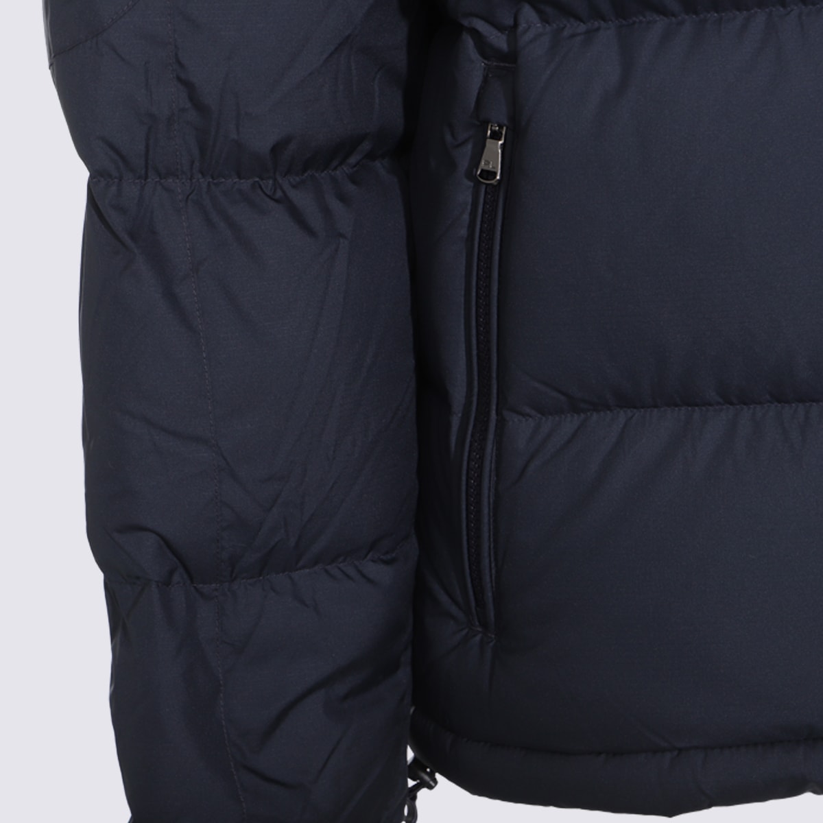 Ralph Lauren Quilted Hooded Jacket With Pockets And Chest Pocket In Blue