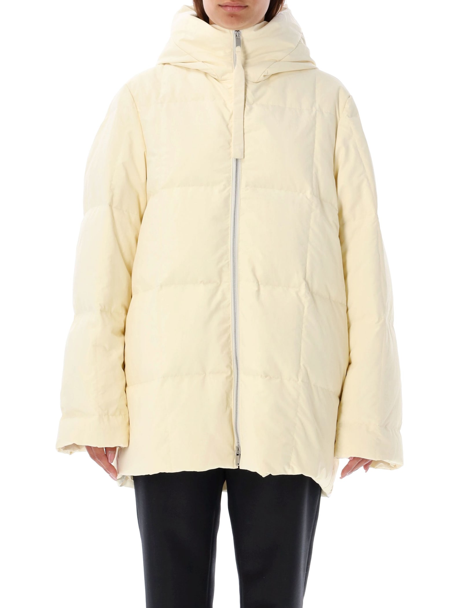 Shop Jil Sander Medium Downjacket In Light Beige