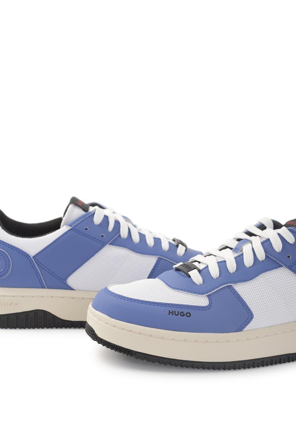 Shop Hugo Boss Kilian Logo Patch Sneakers In Blue