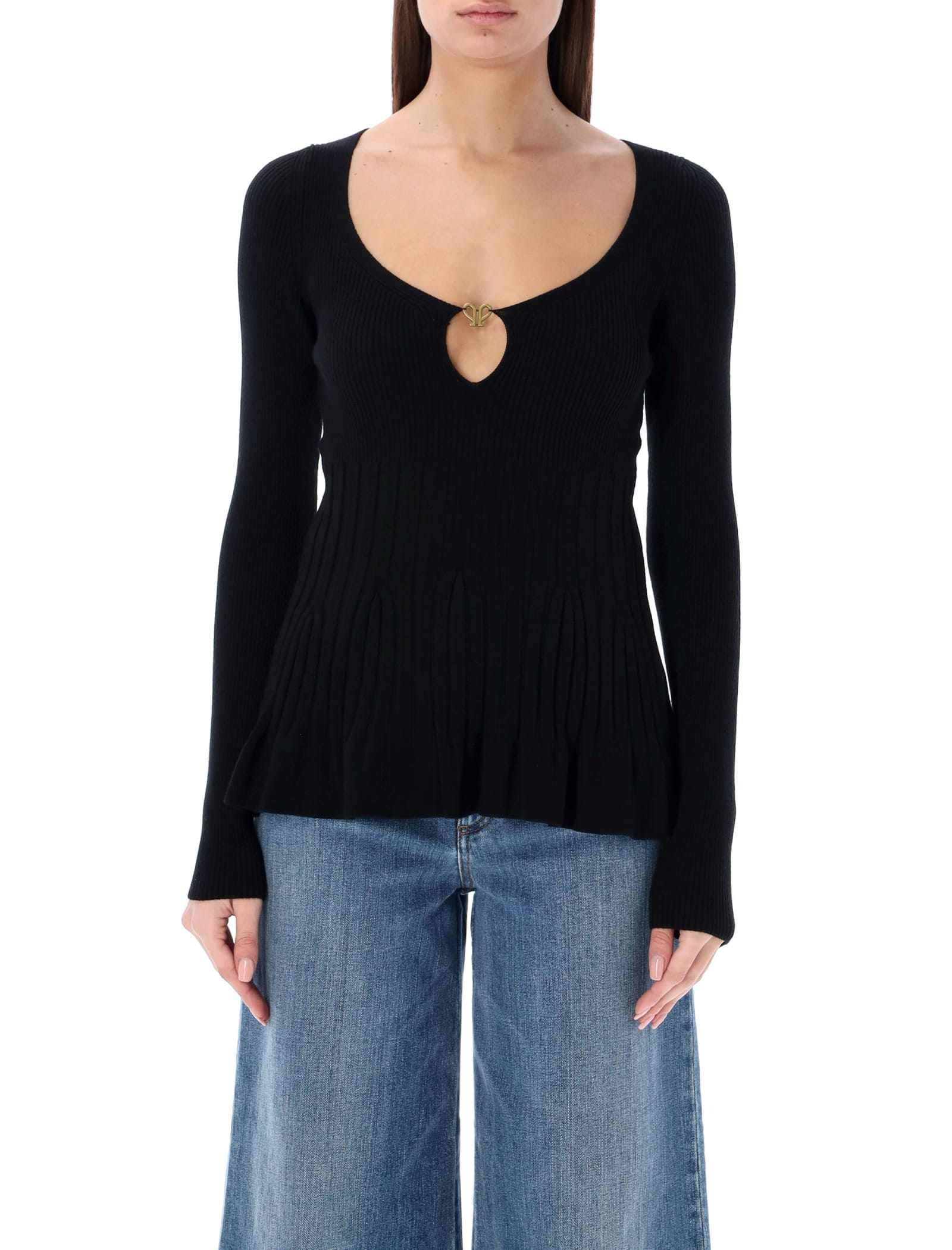 Shop Philosophy Di Lorenzo Serafini Ballerina Knit In Black