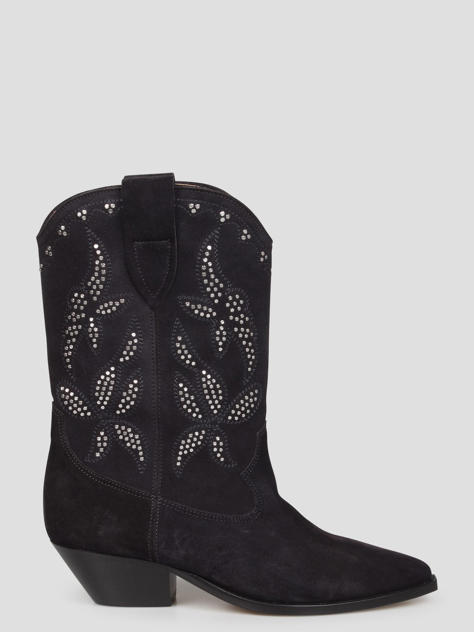 Shop Isabel Marant Mini Studs Ankle Boots In Black