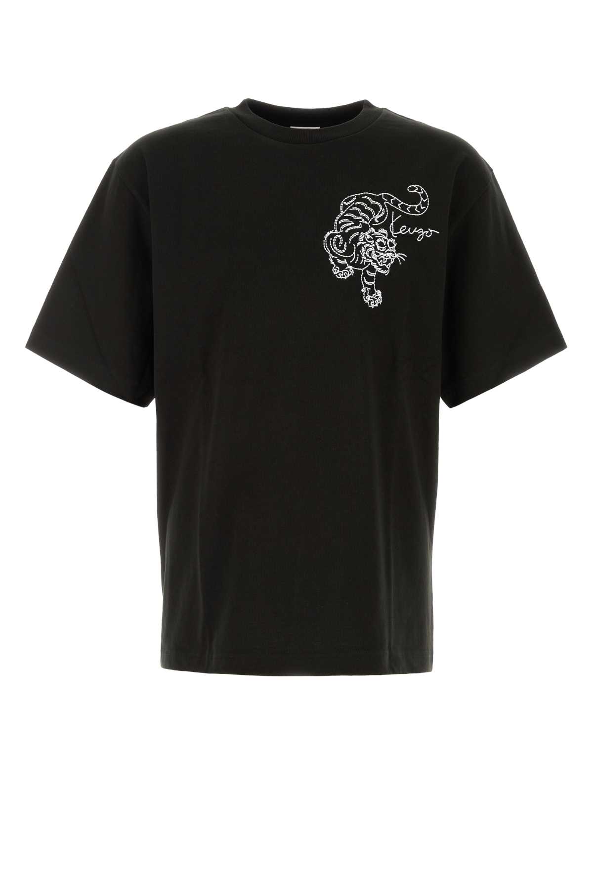 Shop Kenzo Black Cotton Oversize T-shirt In Noir