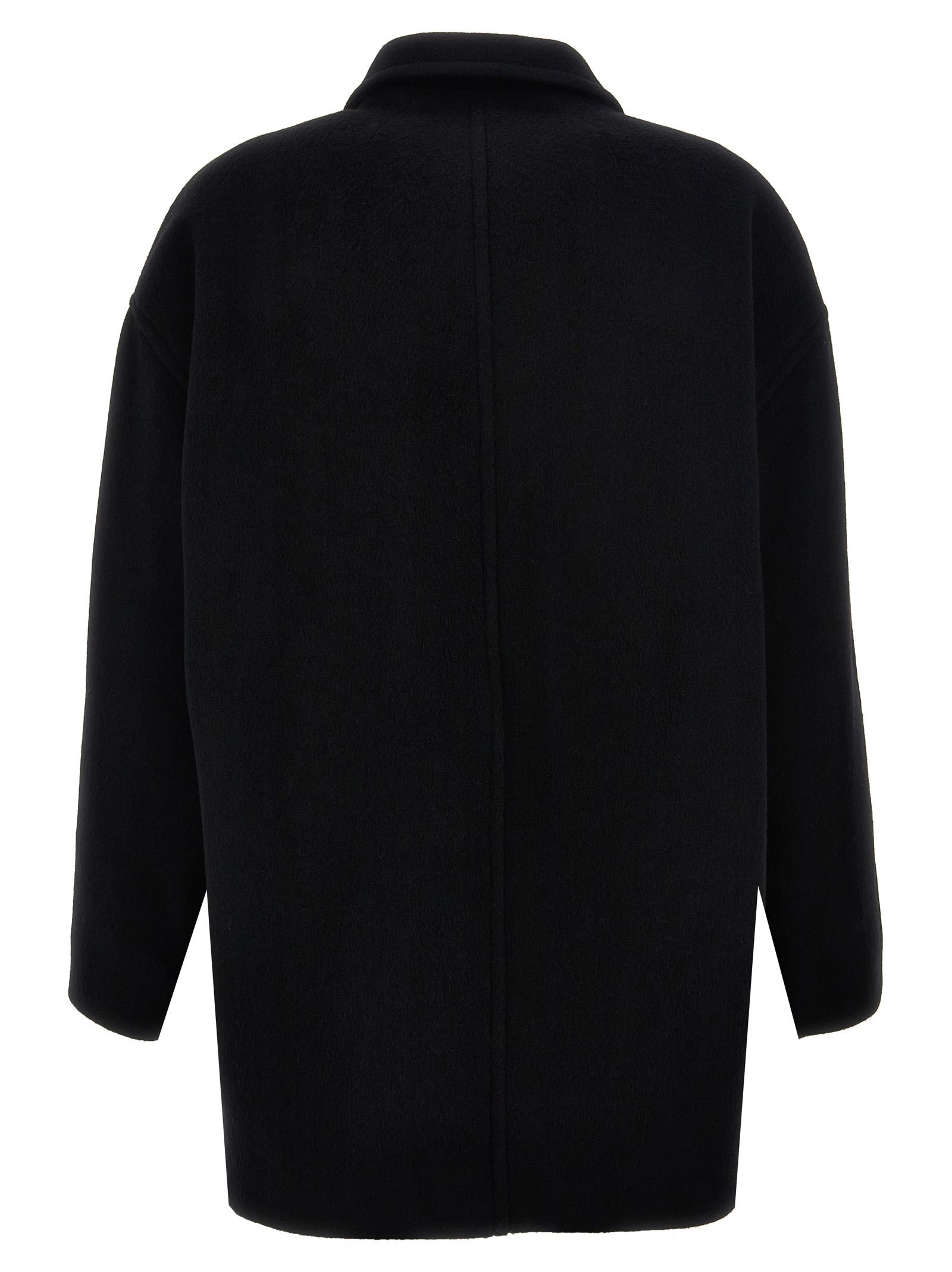 Shop Isabel Marant Eveline Coat In Black