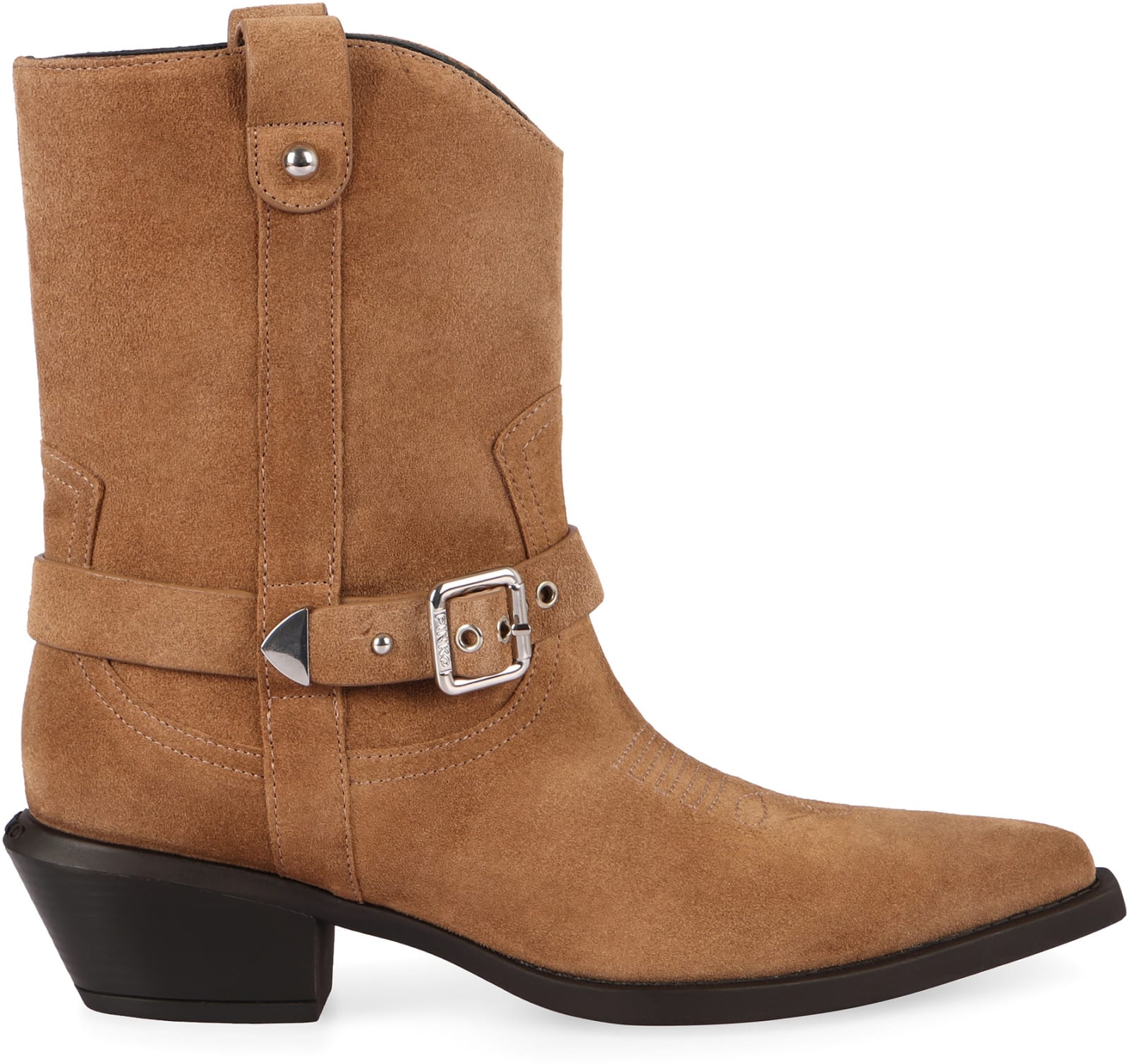 Shop Pinko Western-style Boots In Camel