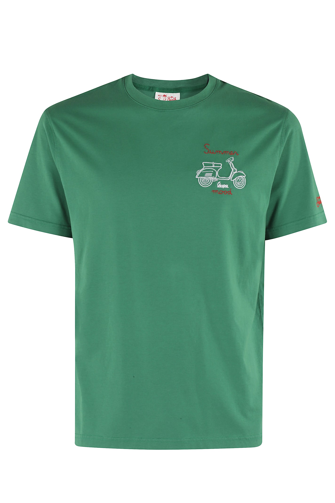 Shop Mc2 Saint Barth Cotton Classic Tshirt In Emb