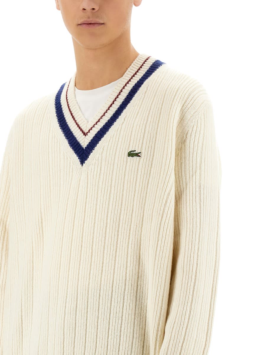 LACOSTE CARDED WOOL SWEATER 