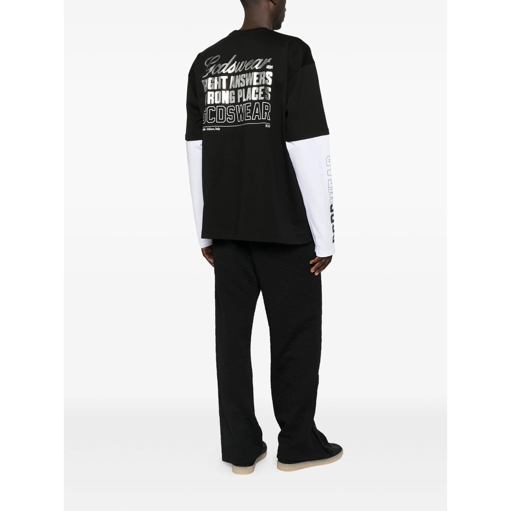 Gcds Printed Long Sleeve T-shirt With Graphic Design In Multi