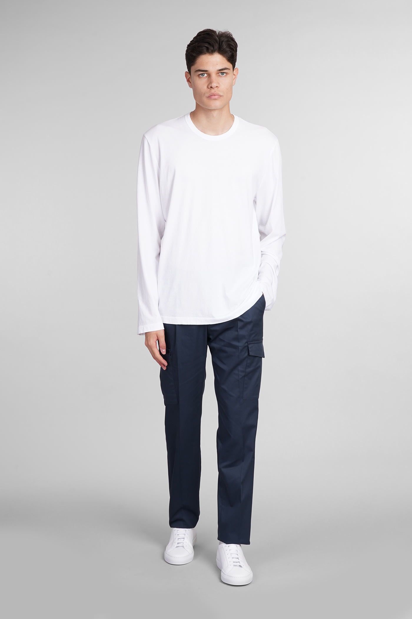 Shop Pt Torino Pants In Blue Cotton