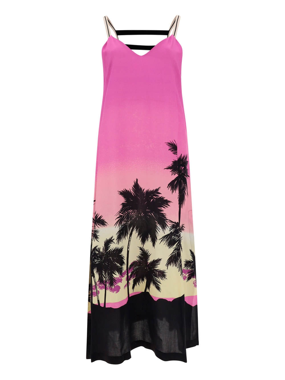 Shop Palm Angels Pink Sunset Dress In Purple