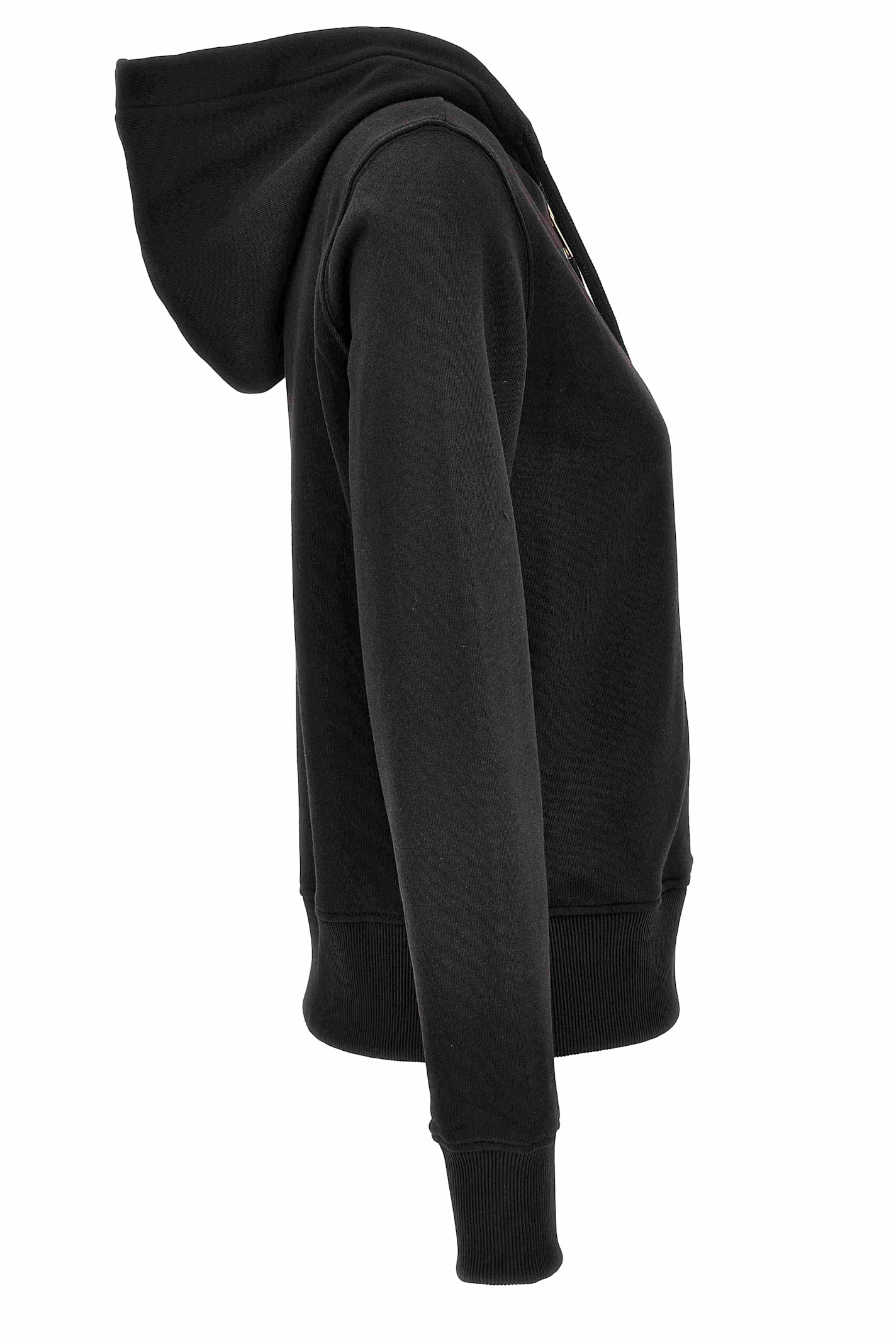 Versace Jeans Couture Logo-embroidered Zip-up Cotton Hoodie In Black