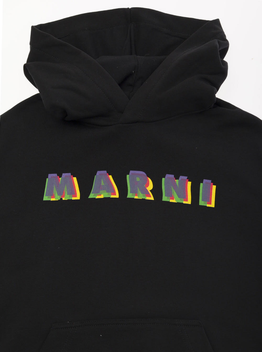 Shop Marni Black Sleeveless Hoodie With Logo In Cotton Boy