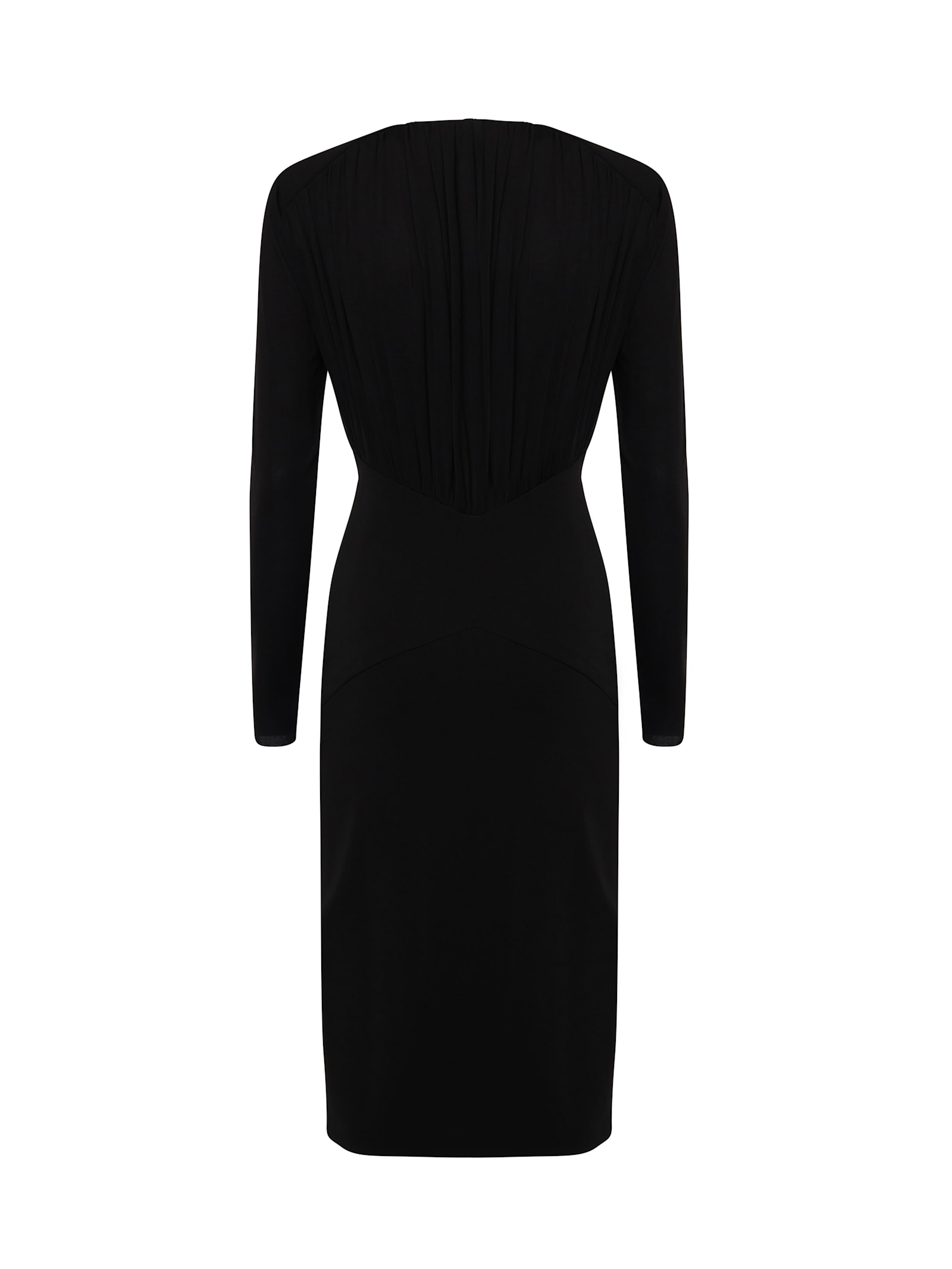 Shop Genny Long-sleeved Dress In Black