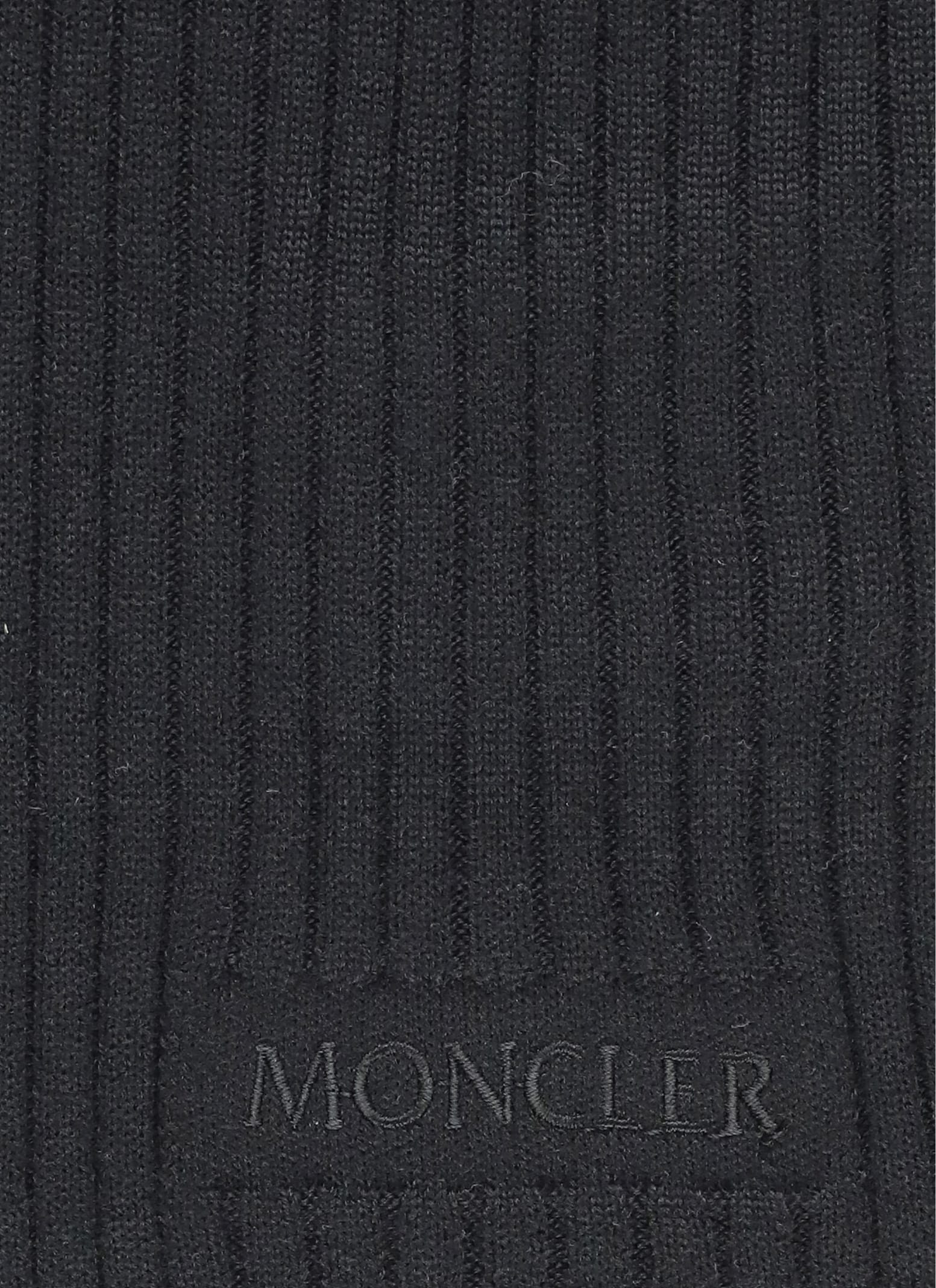 Shop Moncler Virgin Wool Sweater In Blue