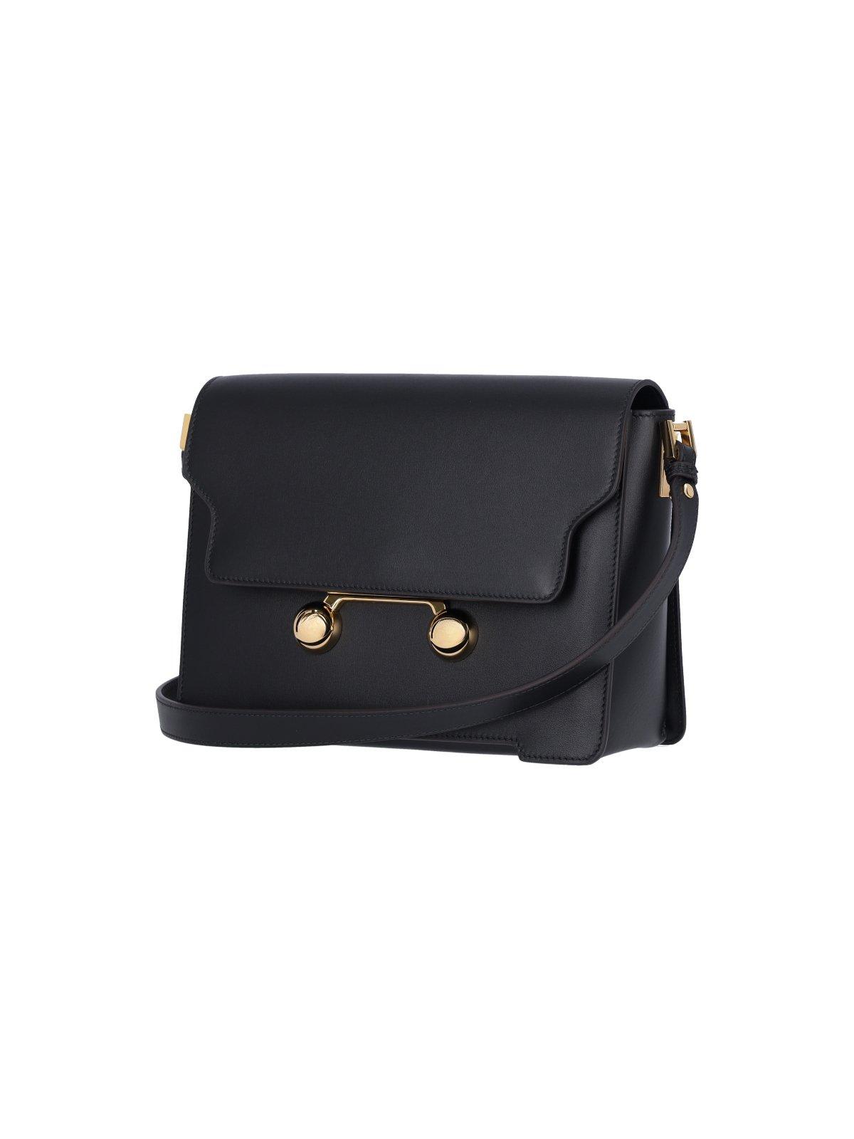 Shop Marni Trunkaroo Foldover Top Medium Shoulder Bag In 00n99