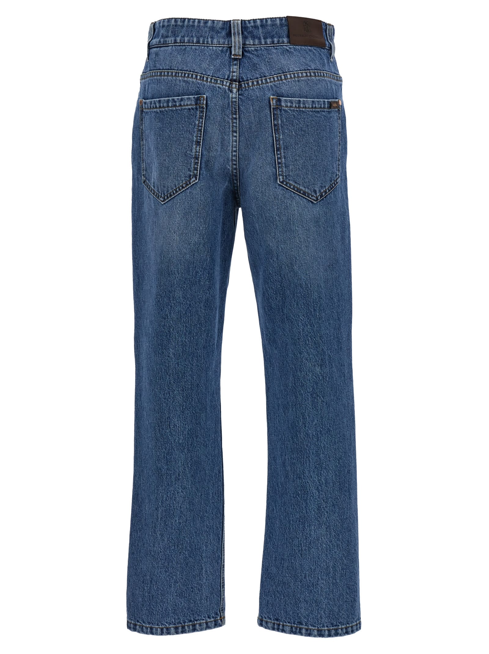 Shop Brunello Cucinelli Monile Denim Jeans In Blue