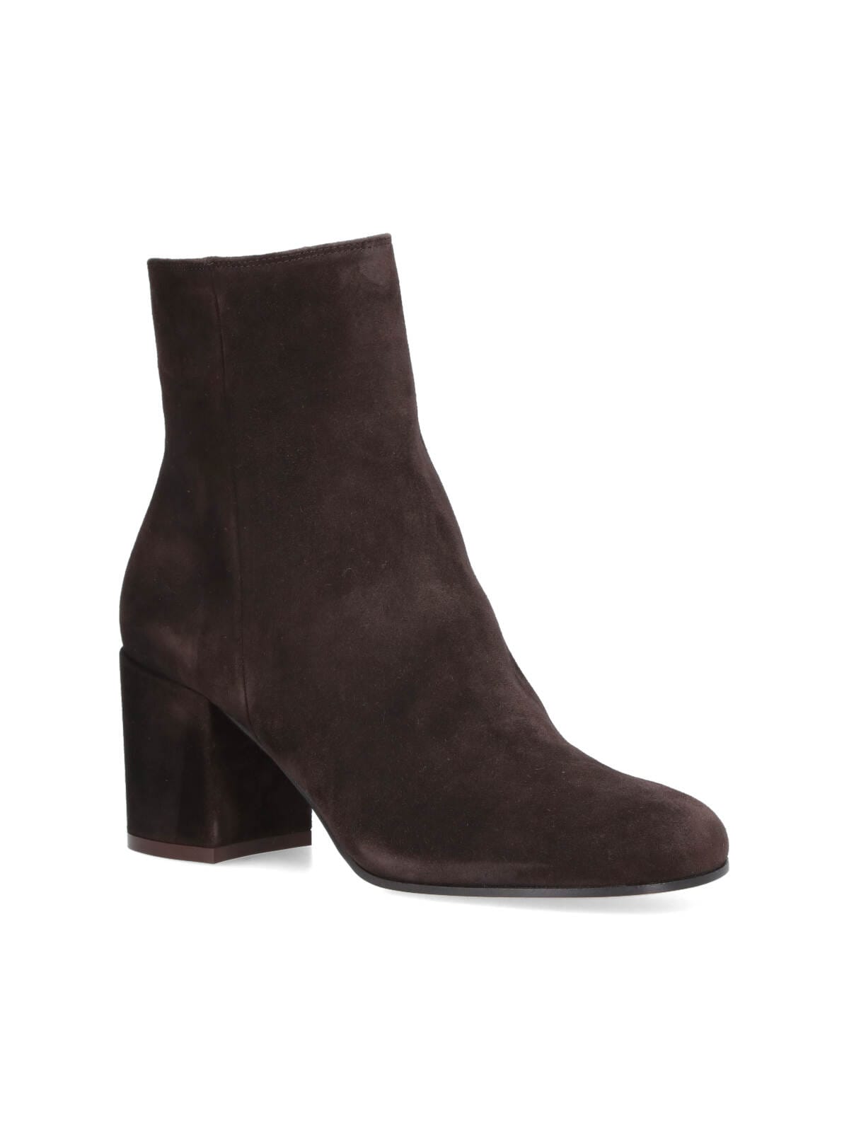 Gianvito Rossi Joelle 70 Suede Ankle Boots In Brown