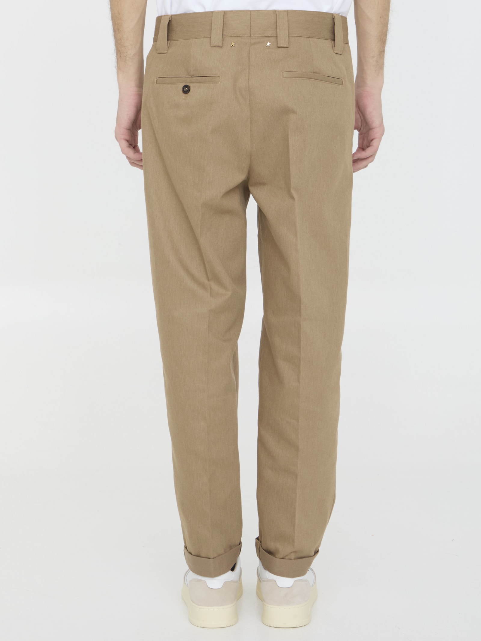 Shop Golden Goose Chino Pants In Khaki/beige