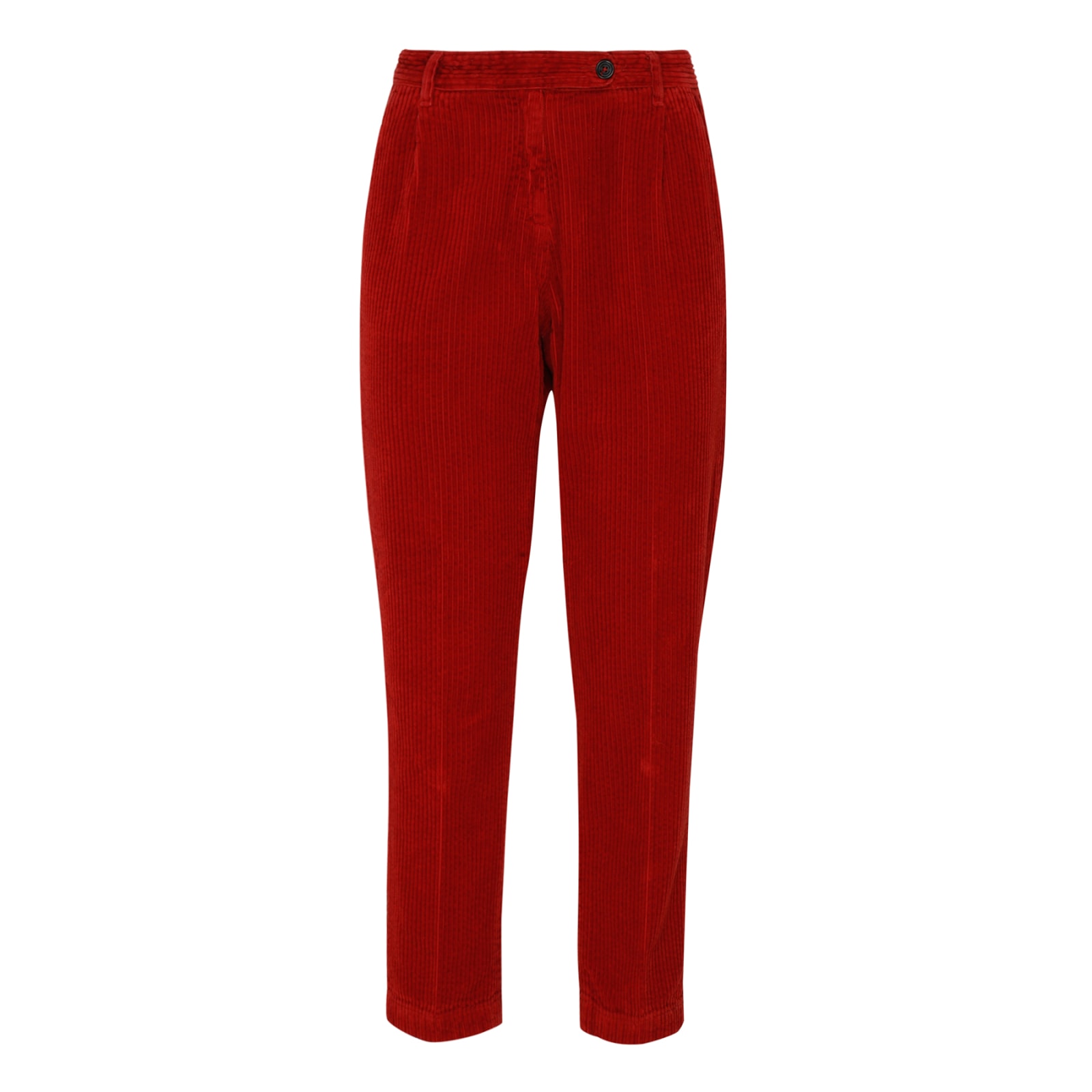 Massimo Alba Red Corduroy Cotton Pants