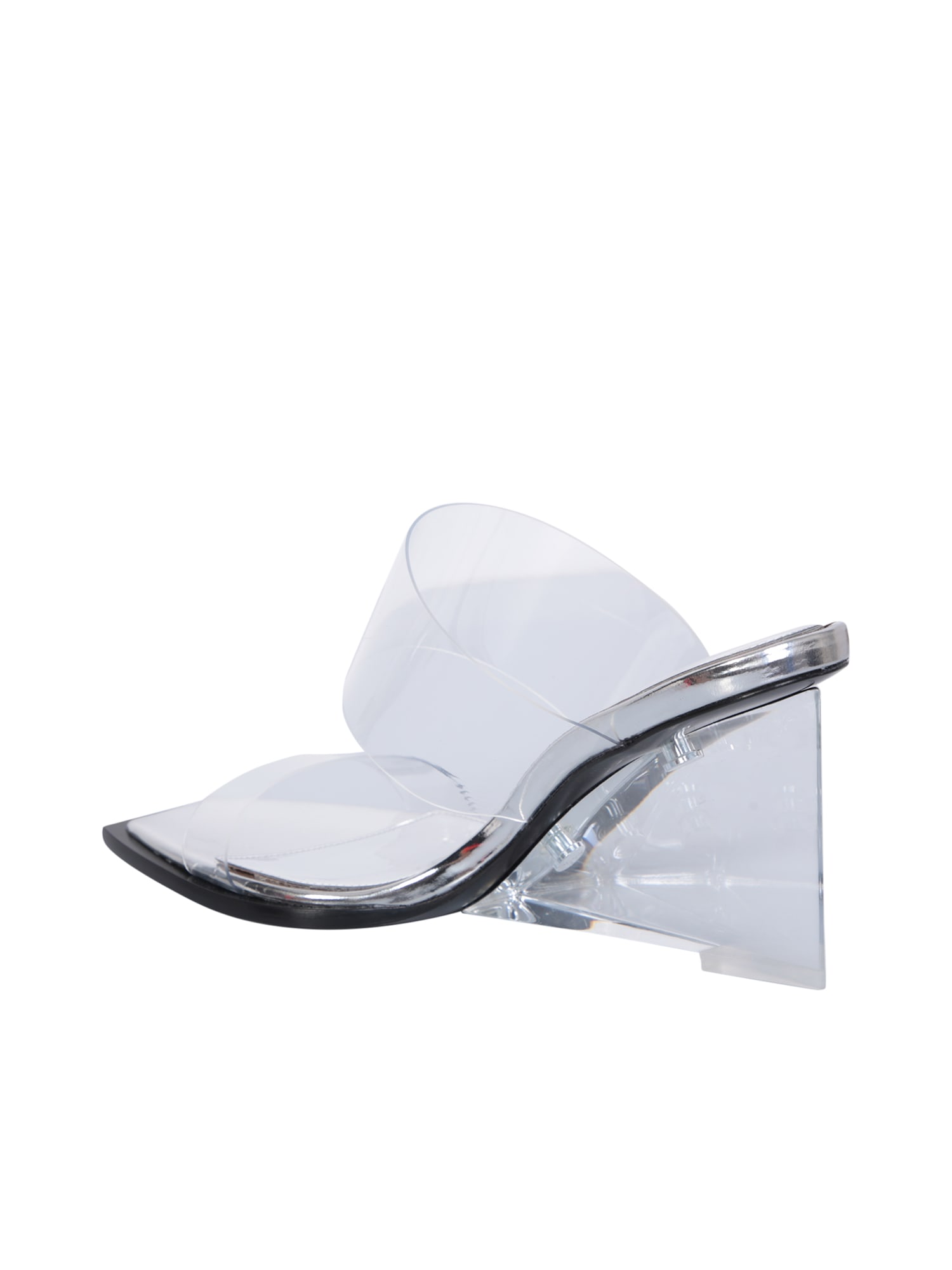 Shop Alexander Mcqueen Shard Transparent Mules In White