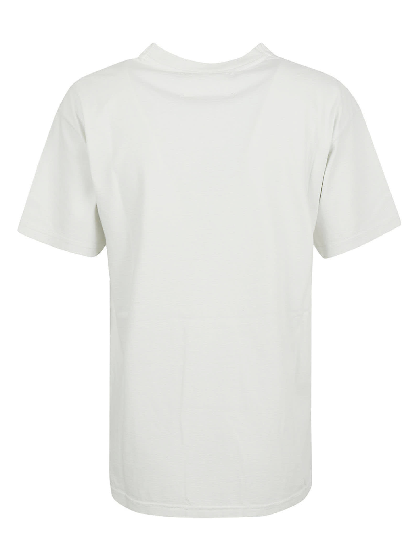 Shop Maison Margiela Logo Print Regular T-shirt In Off White