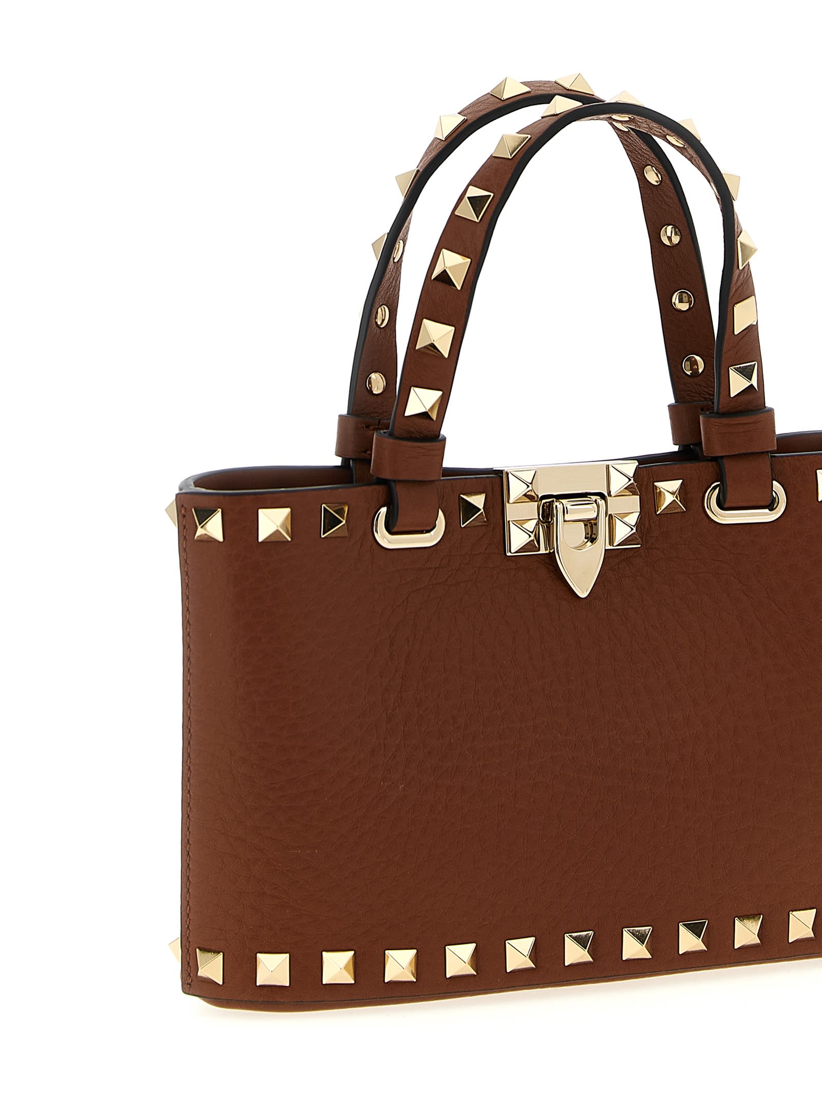 Valentino Gravani Rockstud Handbag In Brown