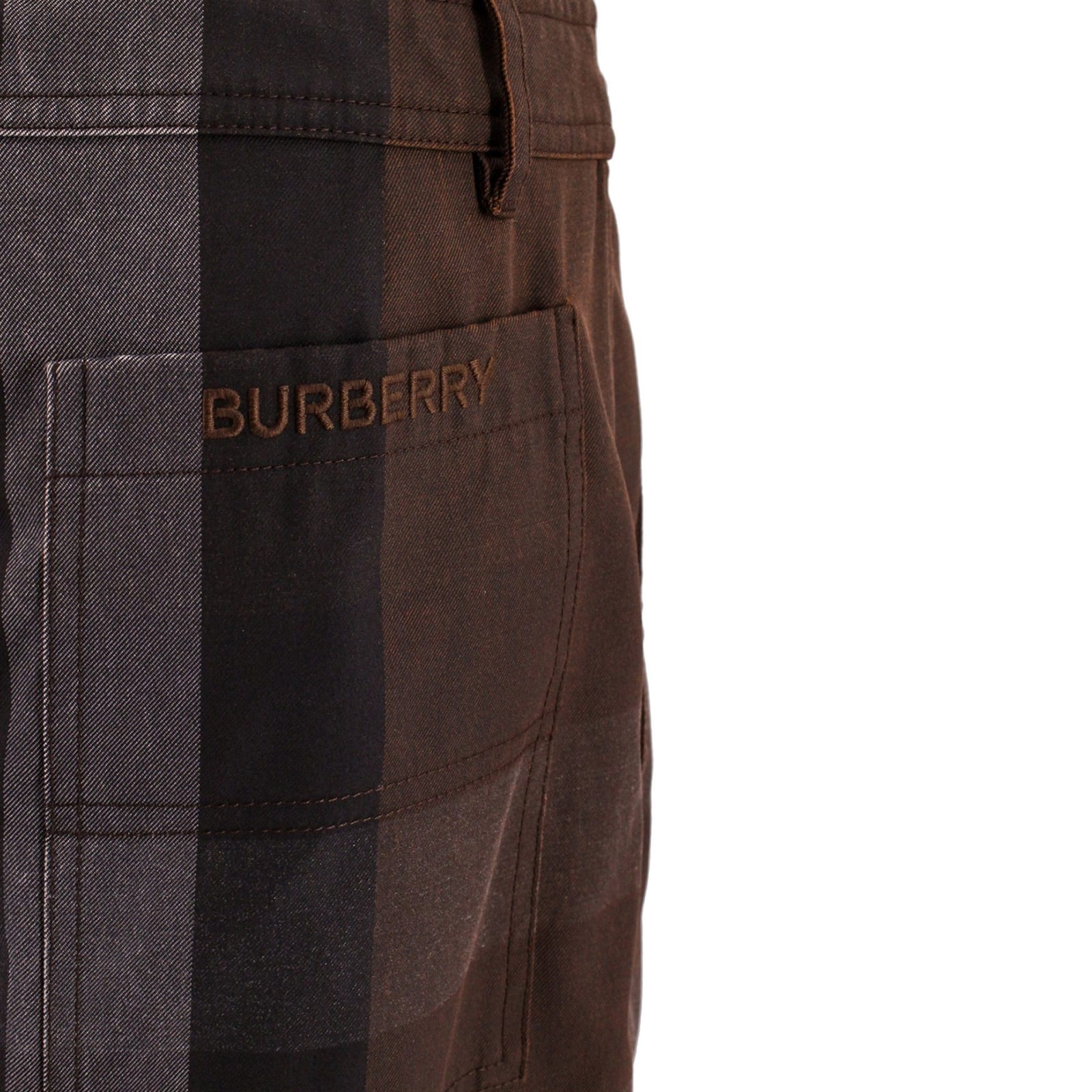 Shop Burberry Cotton Pants In Brown