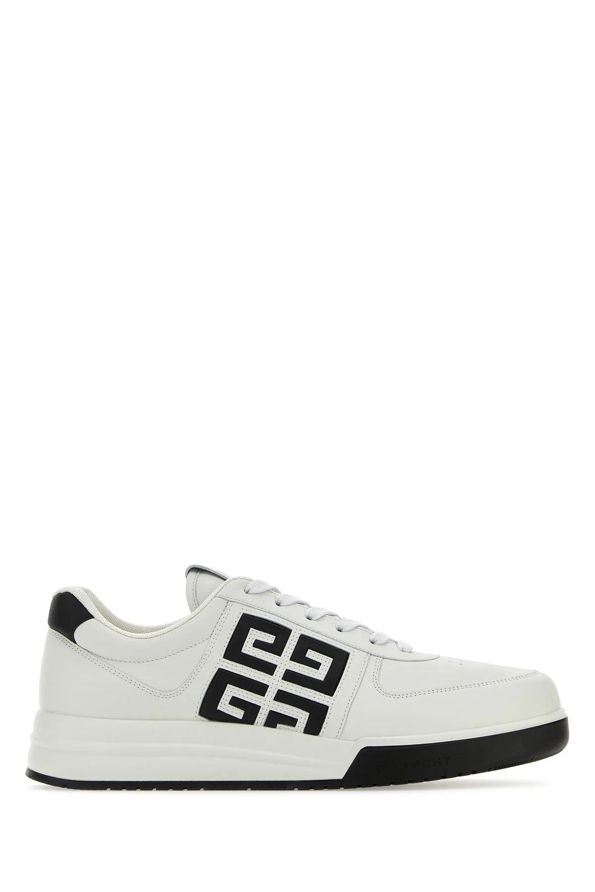 Shop Givenchy Two-tone Leather G4 Sneakers In White