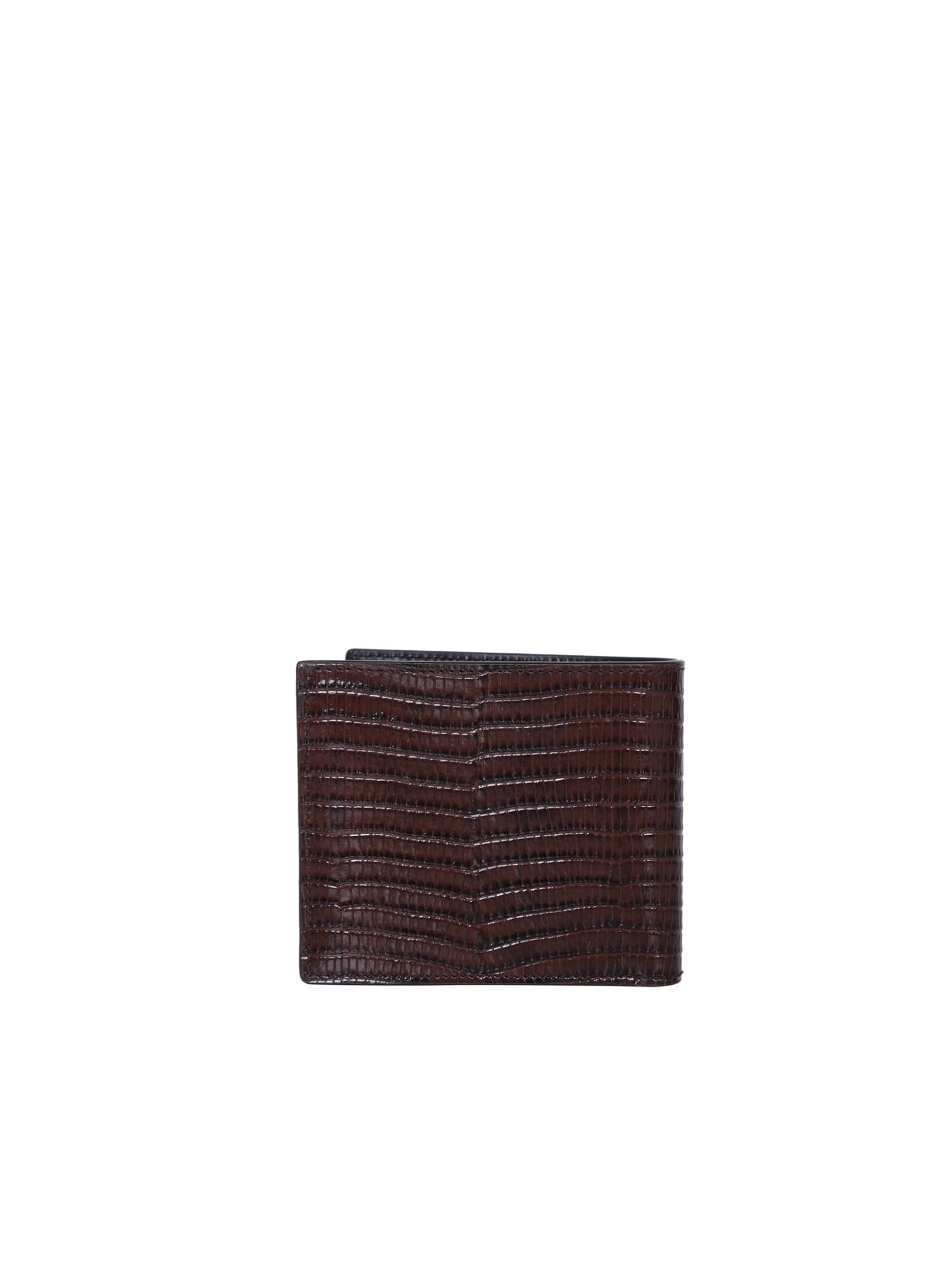 Shop Tom Ford Tejus Bi-fold Brown Wallet