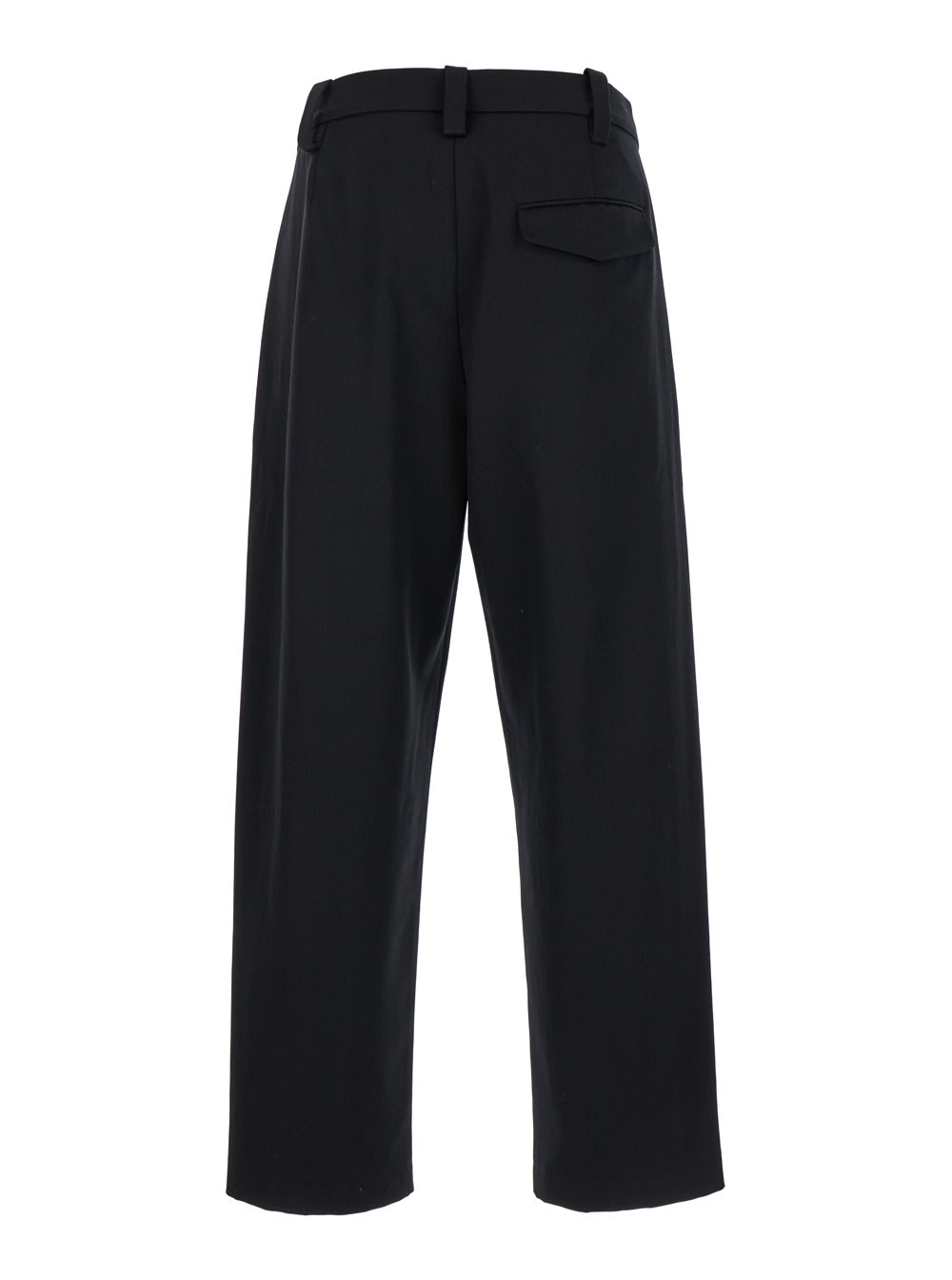 Shop Apc Renato Black Pants With Pences In Cotton And Linen Man