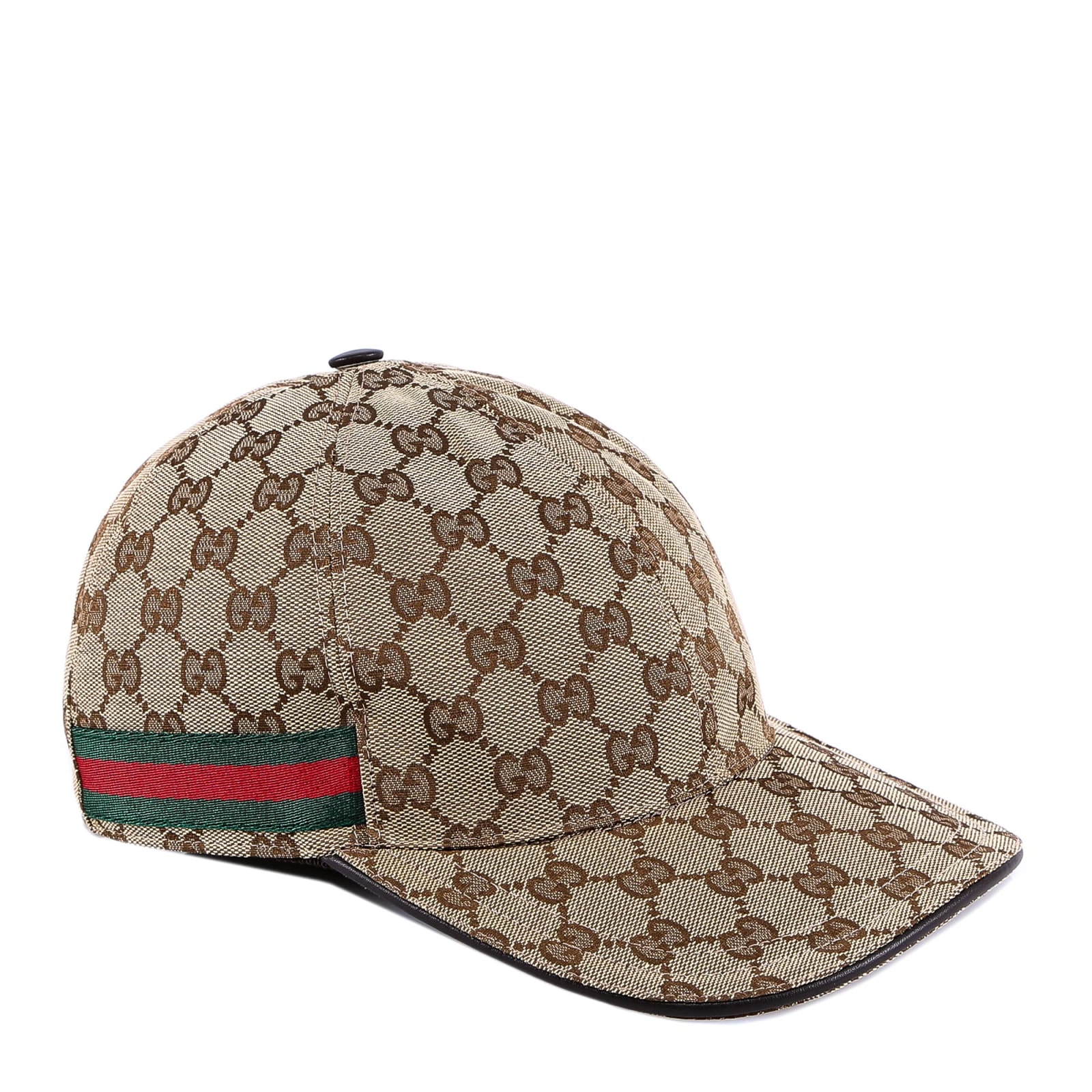 Gucci Men Beige Baseball Cap With Web Detail On The Side In Gg Canvas Man In Neutral