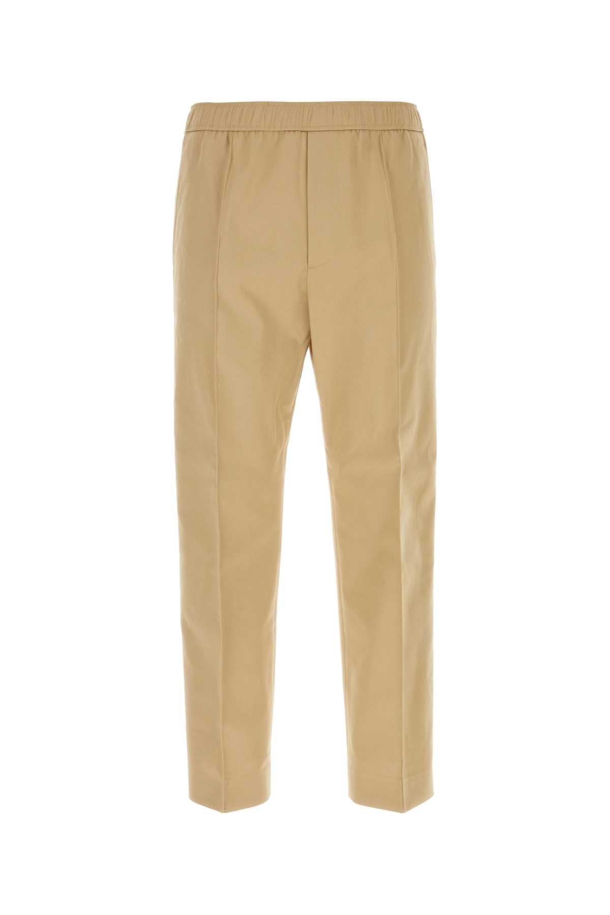 Beige Stretch Cotton Pant