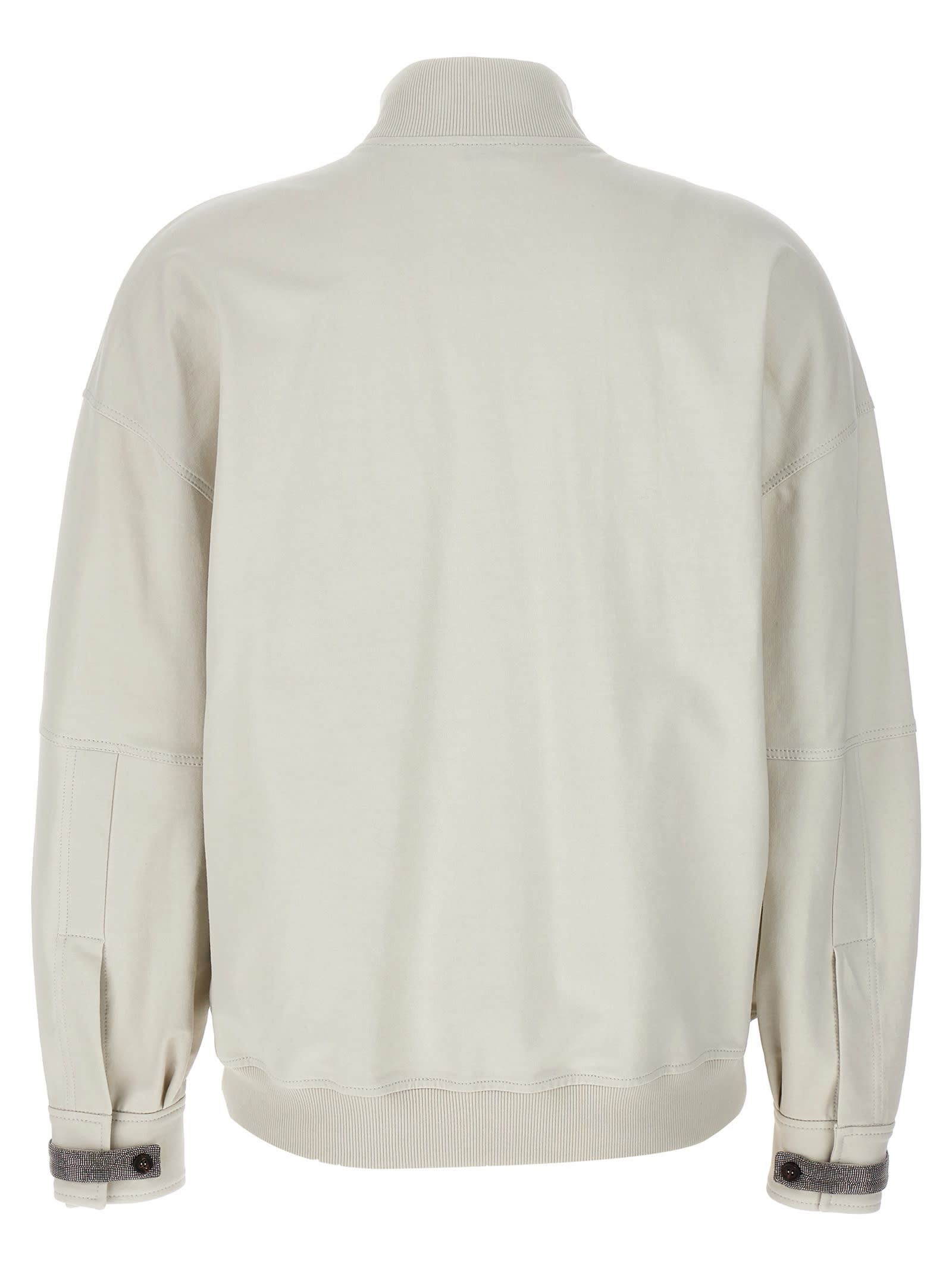 Shop Brunello Cucinelli Monile Sweatshirt In Gray