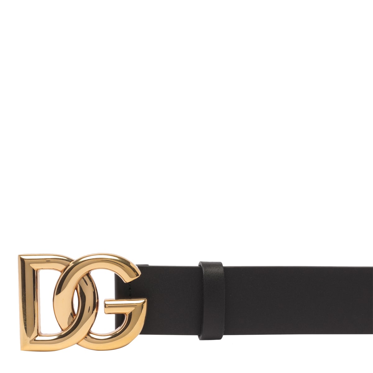 Shop Dolce & Gabbana Dg Buckle Logo Belt In Nero/oro