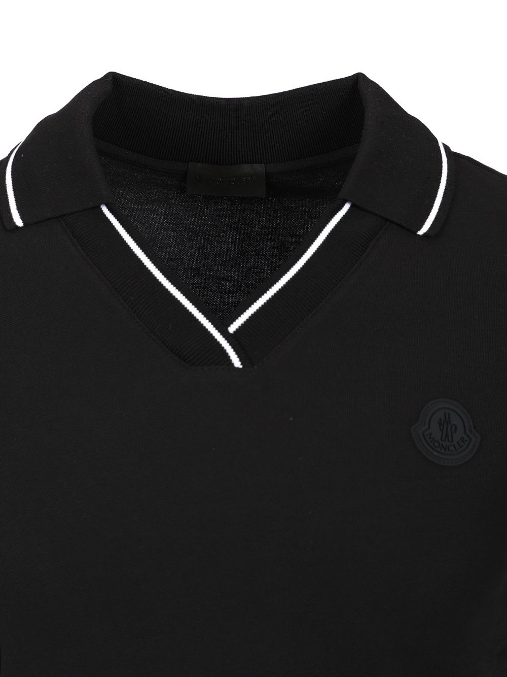 Shop Moncler Polo Shirt In Black