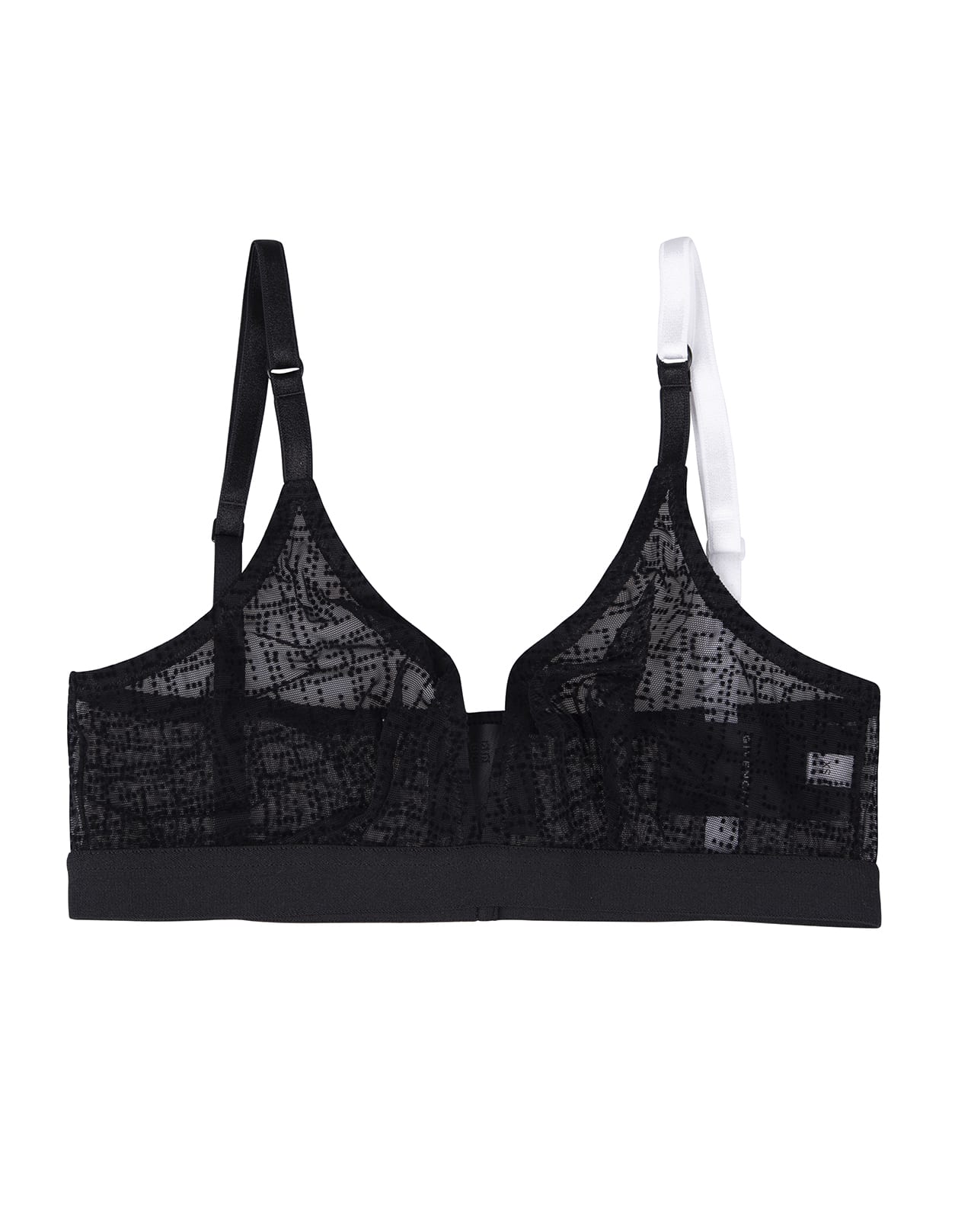 Givenchy Black Tulle Bra With 4g Pattern