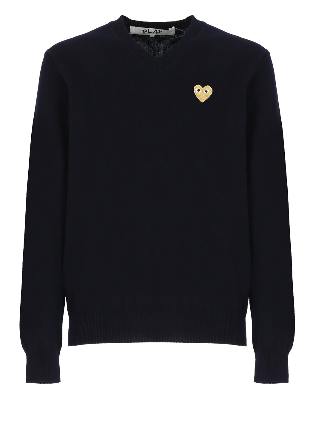 COMME DES GARÇONS PLAY WOOL SWEATER WITH LOGO
