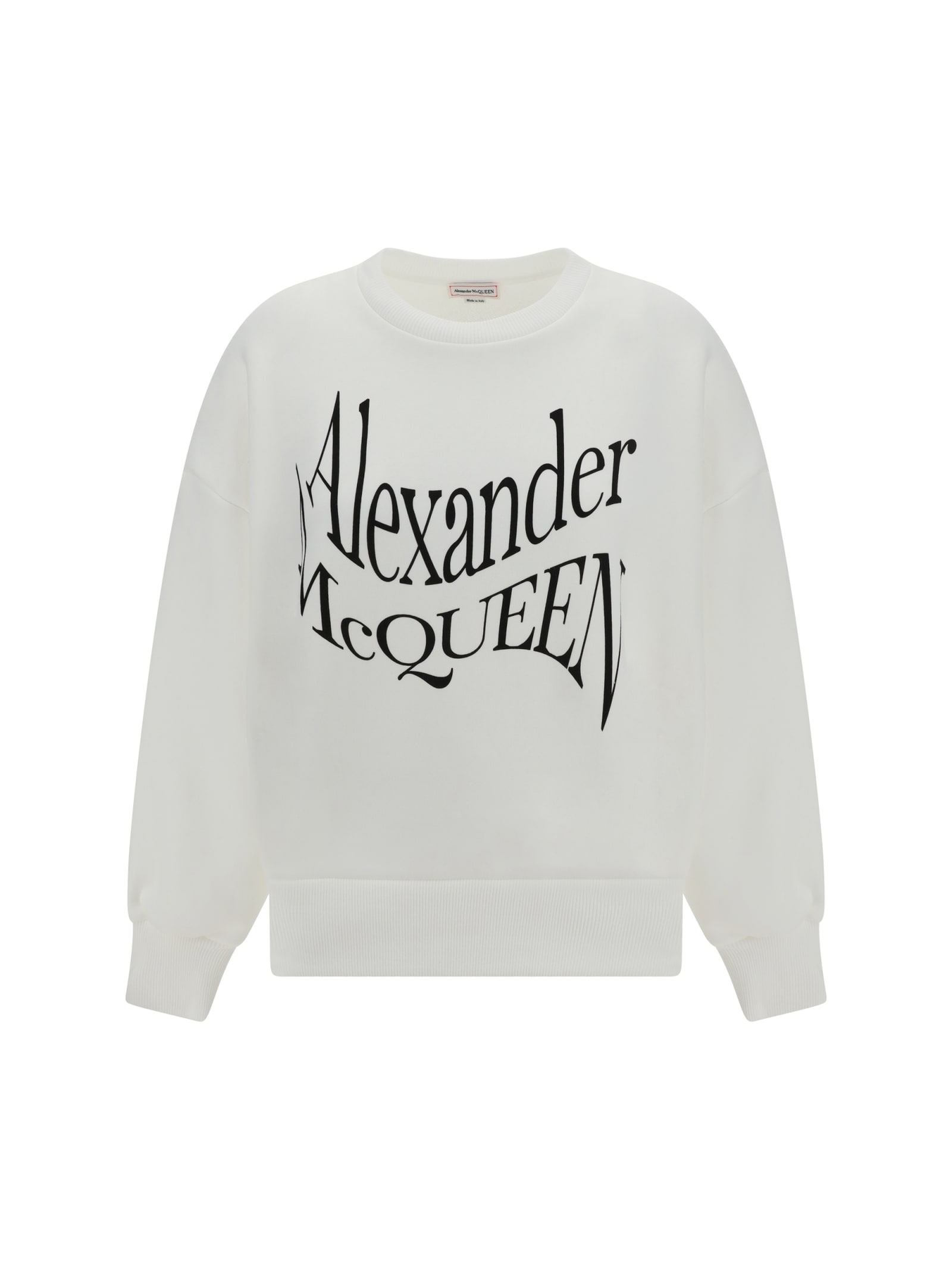 Shop Alexander Mcqueen Sweatshirt In Bianco