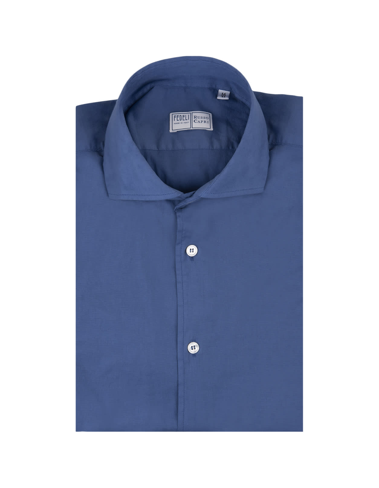 Shop Fedeli Sean Shirt In Blue Panamino